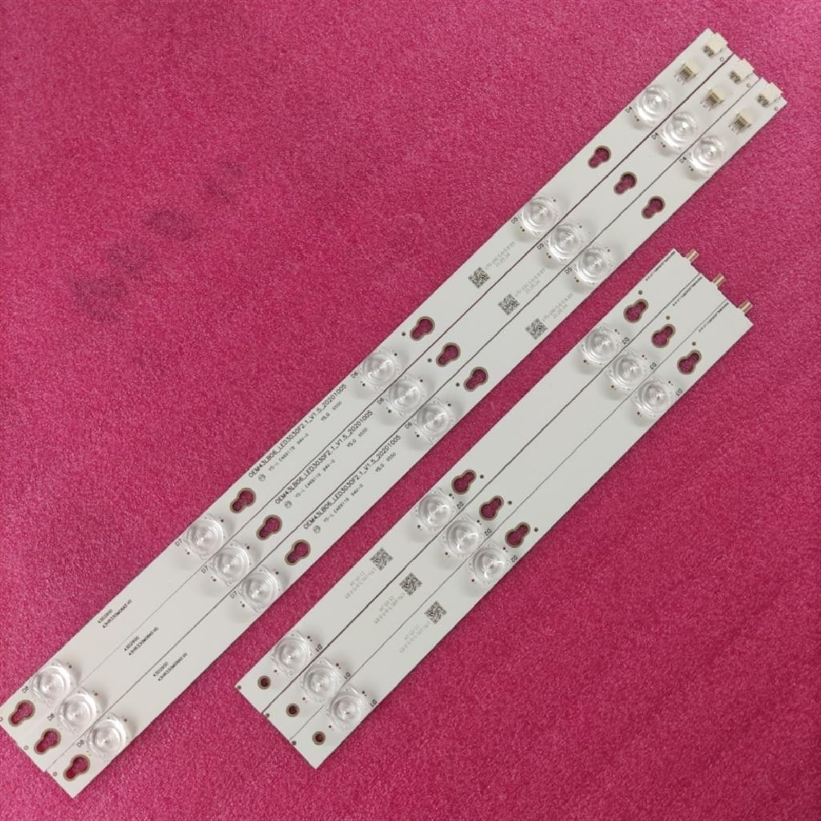 Striscia di retroilluminazione a LED 8 Lampada Compatibile for TV da 43" 43S303 43S305TABA DS-4C-LB4308-HR02J D43A810 L43F1B L43P1A-F 43HR330M08A2 V5 L43s4900fs (Color : 30 Pieces for 10TV)