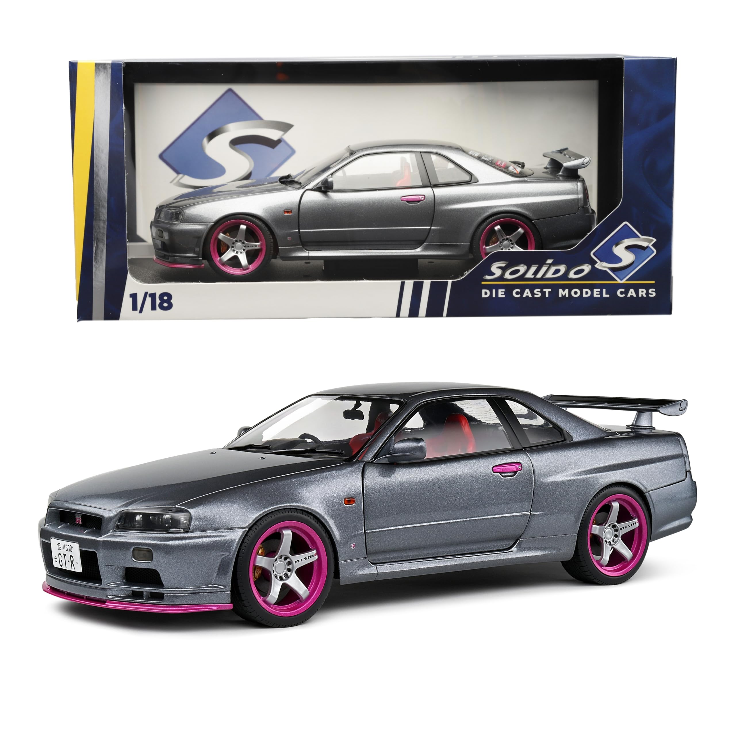 Solido 1:18 Nissan Skyline GTR-R34 odlewana waga model samochodu