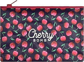 POUCH0024 Pochette con Zip, Cherry Bomb