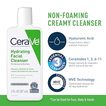 CeraVe Skin Care Set, Face Wash + AM & PM Face Moisturizer, Travel Size