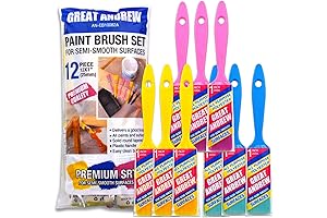 Super Value 12 Large Paint Brushes for kids