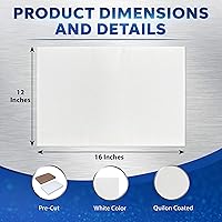 Vista 6 de Paterson Paper - Hojas de papel pergamino reutilizables con revestimiento de quilon blanco de 12 x 16 pulgadas, 1000/caja, 425F, antiadherente/a