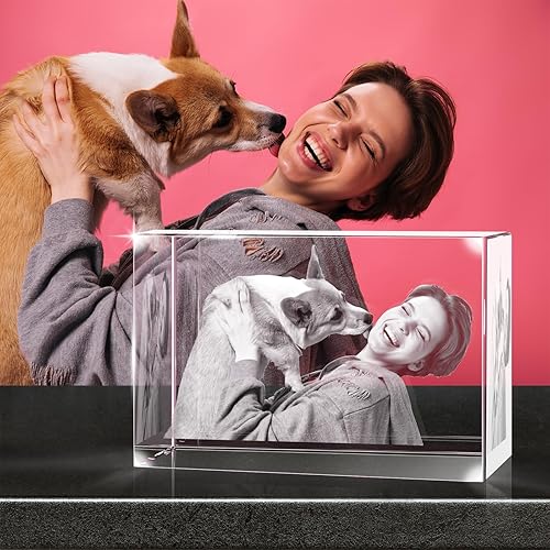 Miniatura 9 de Foto de cristal 3D, regalos personalizados, marco de fotos 3D personalizado, rectangular, regalos para parejas, regalos familiares, regalos para
