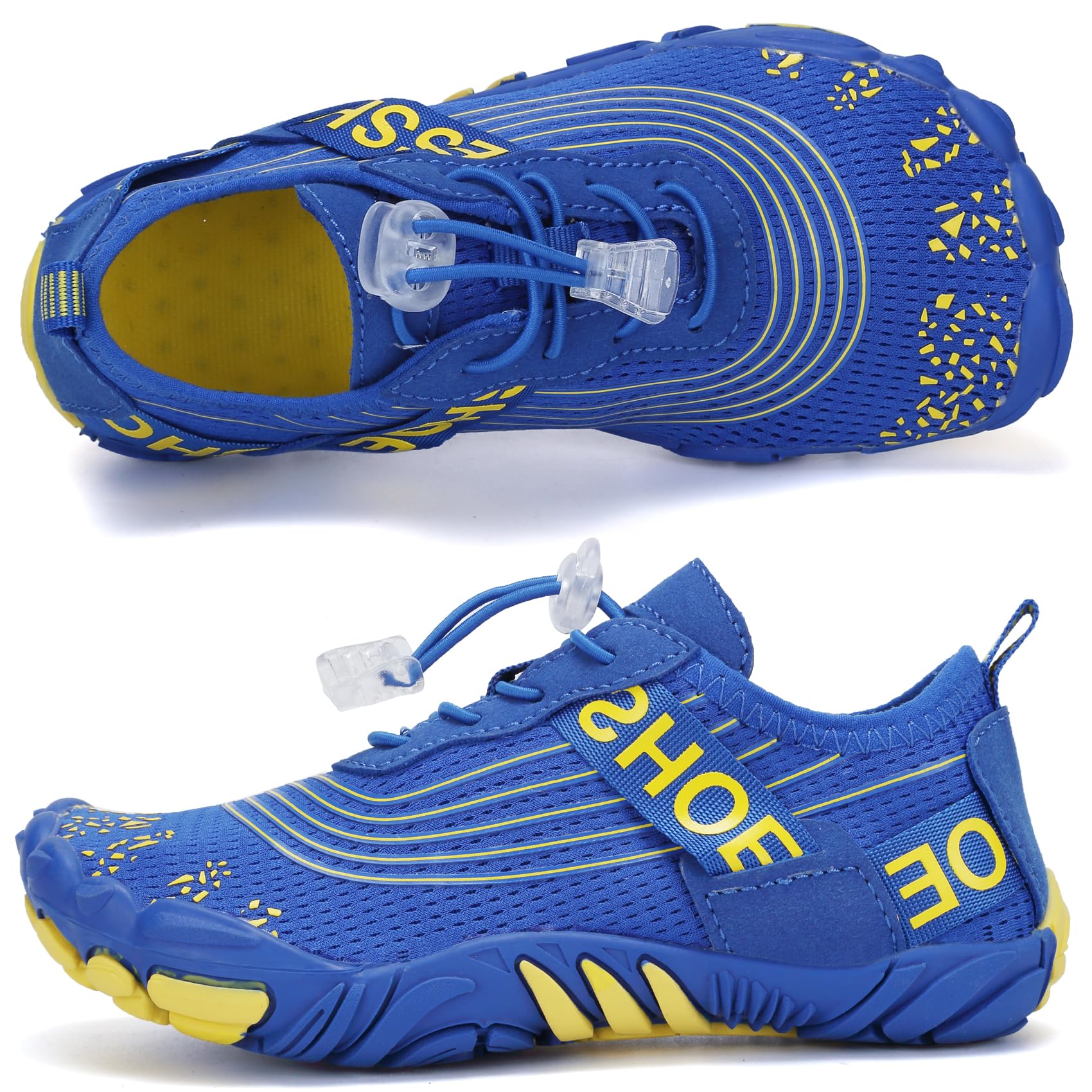DimaiGlobal Calzado Descalzos Niñas Niños Zapatillas de Trail Running Barefoot Secado Rápido Zapatos de Agua Transpirable Antideslizante para Playa 36EU Azul