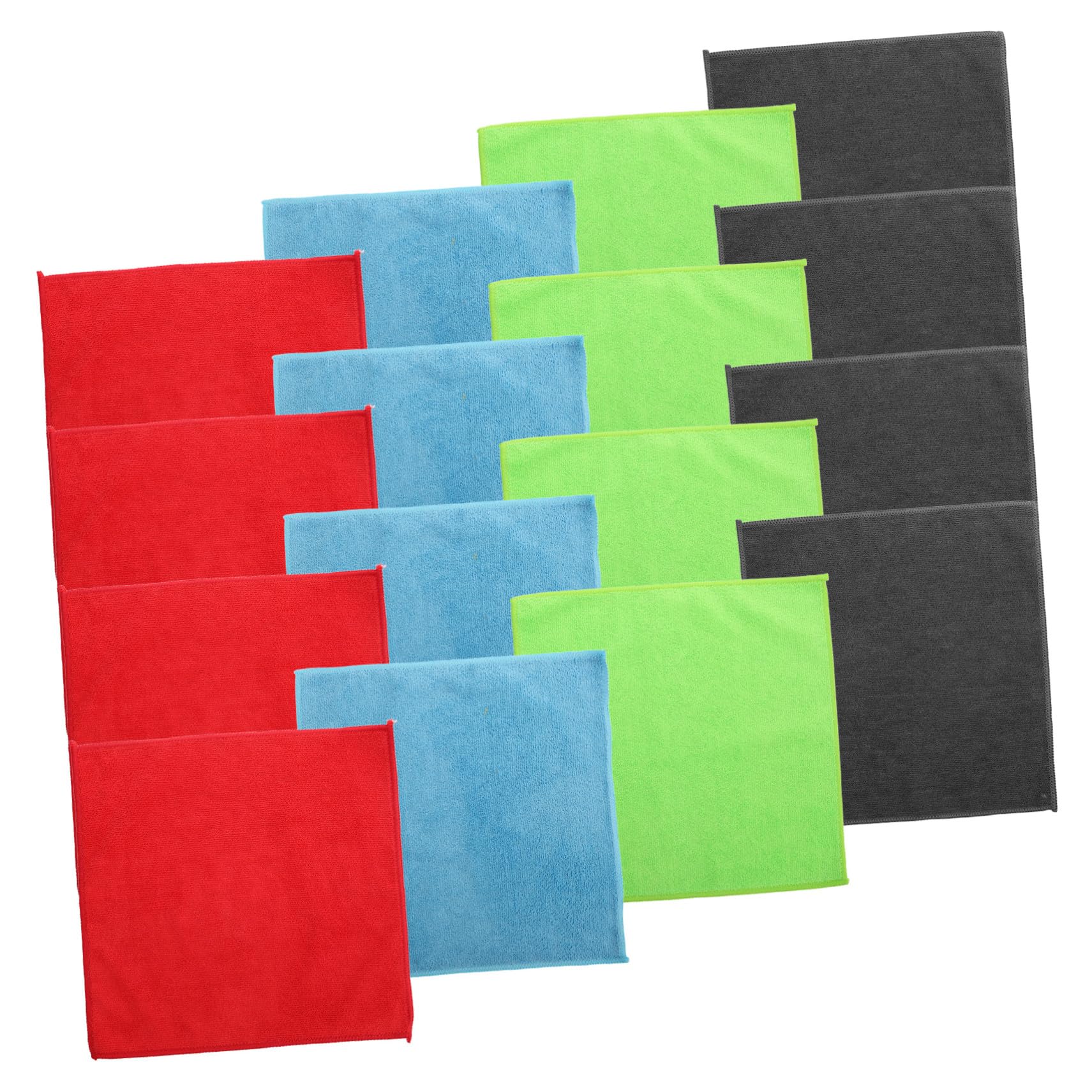 PLAFOPE 24piezas Paño de Microfibra Multiusos para Coche y Cocina de Trapos de Limpieza Absorbentes para Fregar Platos y Limpiar Superficies Casa