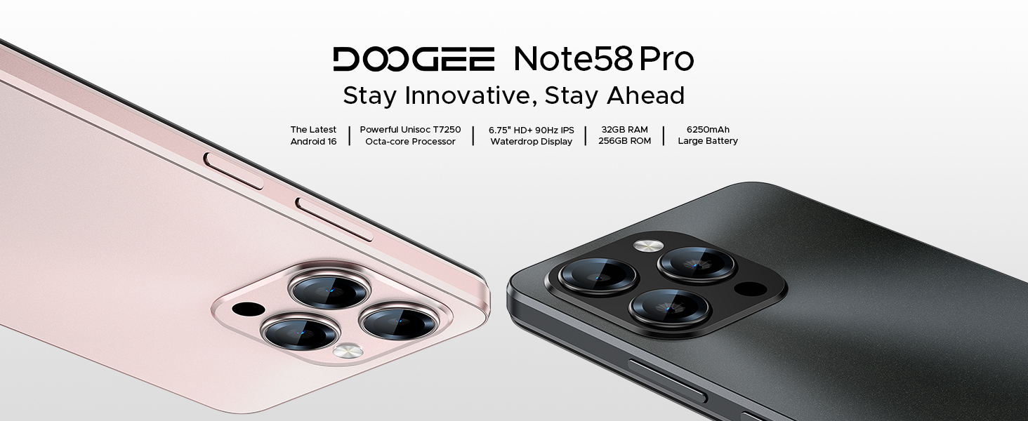 Amazon.com: DOOGEE Note 58 Pro Android 16 Unlocked Cell Phone,32GB