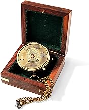KRAFTBAZAR Pocket Compass, Camping Travelling Equipment, Boat Compass, Engraved Brass Compass, Home Decor, Gifts for Kids Children Teen Family, Nautical Navy Compass