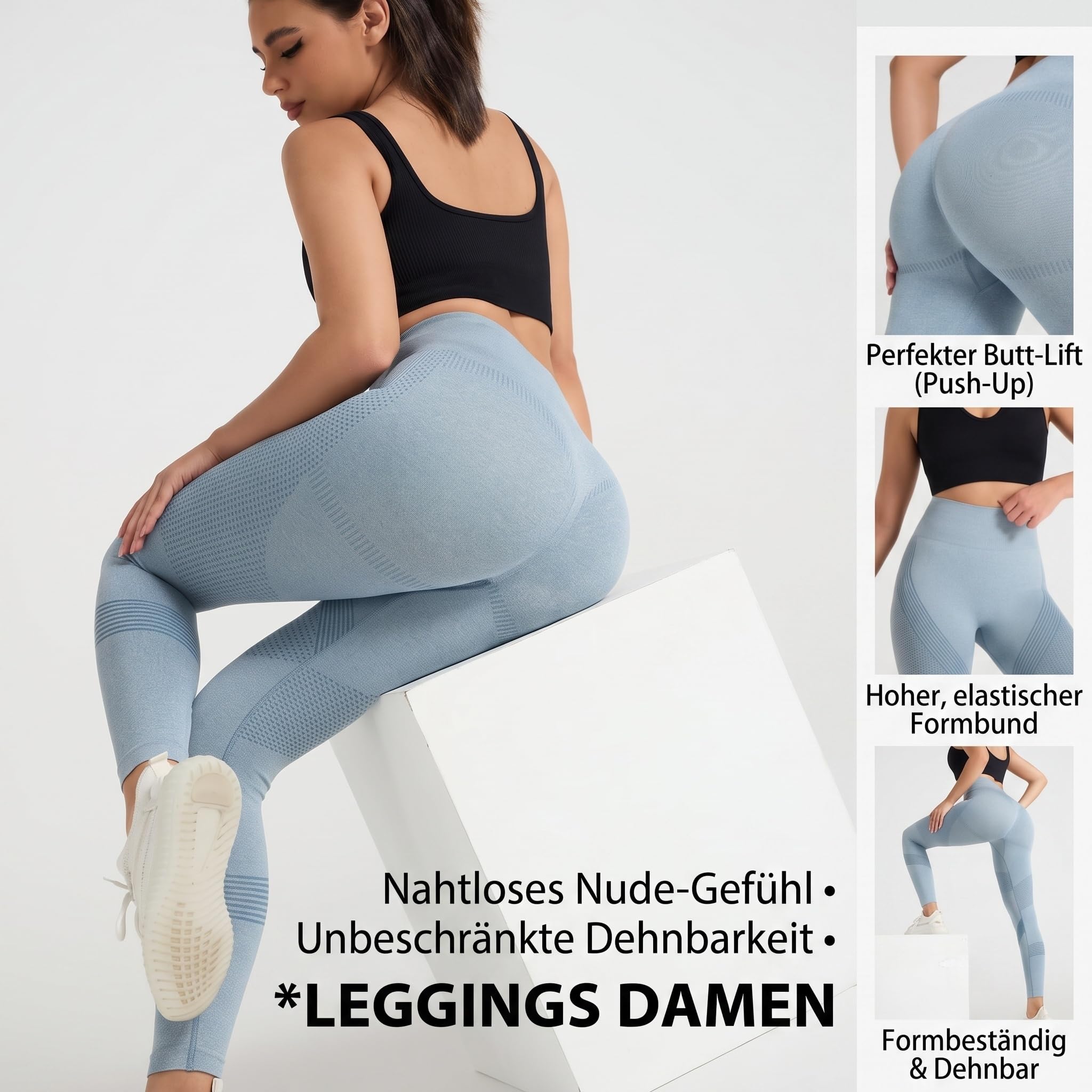 Homiva 3D Anti-Cellulite Kompressionsleggings, Packung mit 4, S M L