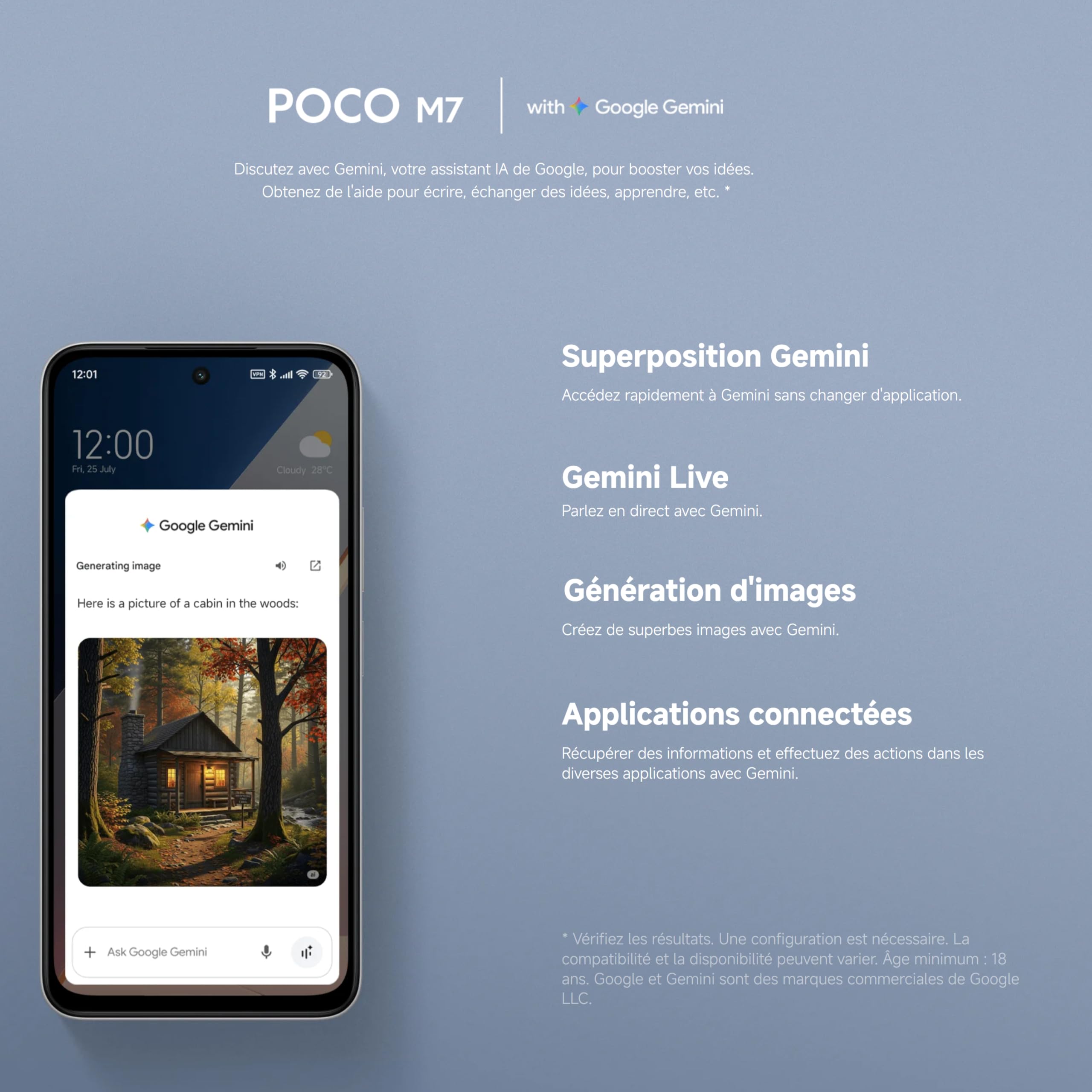 XIAOMI POCO M7, Smartphone 8+256 Go, écran FHD+ 144 Hz de 6,9 Pouces, Snapdragon 685, Double caméra AI 50 MP, 7000 mAh, Argent, Chargeur Non Inclus (Version Française + 2 Ans de Garantie)
