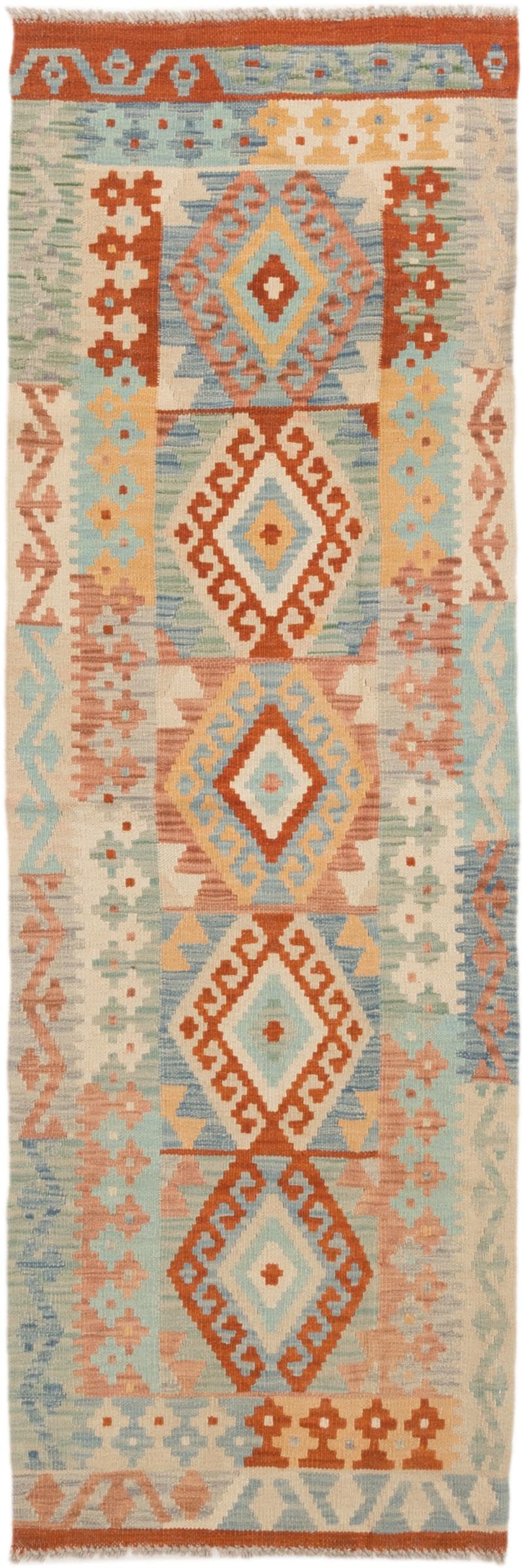 Tapis d'orient kilim afghan tissé à la main pièce unique en laine