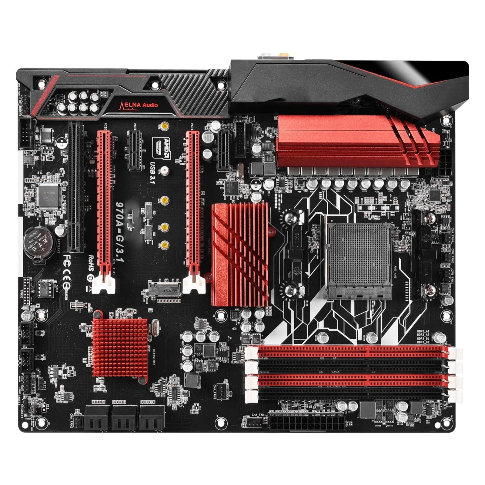 Scheda madre Scheda madre Fit For Asrock 970A-G/3.1 AM3+ 9704XDDR3 64GB 6XSATA III M.2 USB 3.1 ATX supporta CPU FX 9590 8120 6130 4130