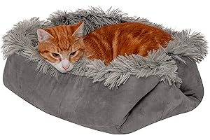 Hollypet Self-Warming 2-in-1 Foldable Comfortable Triangle Cat Bed