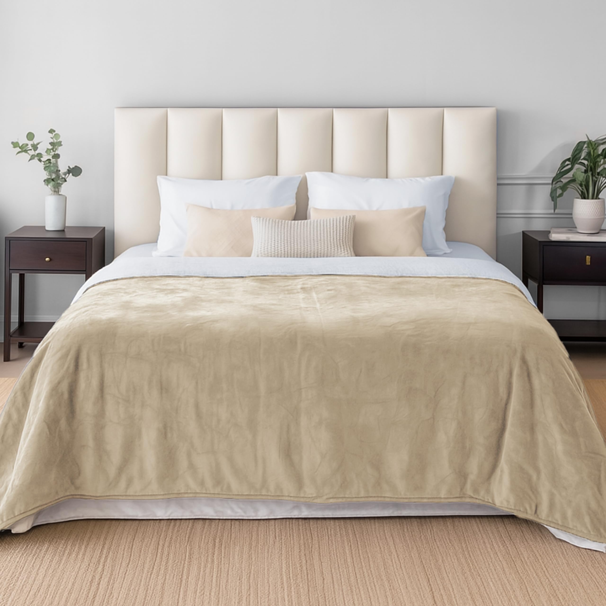 Dreamzie - Coperta Impermeabile per Cani 218x228 cm - Copridivano Reversibile in Tela e Pile Sherpa