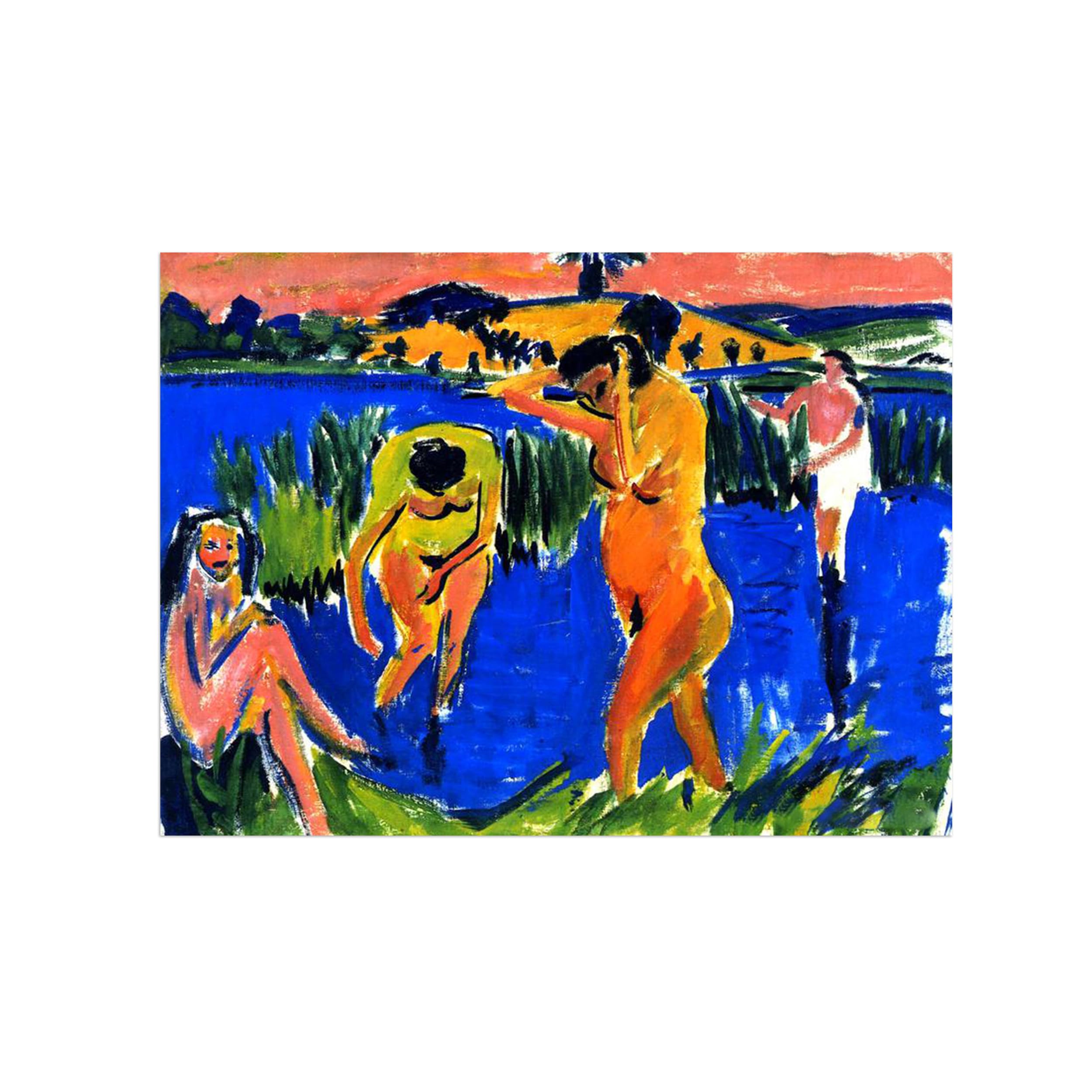 SDYSKKUG Famous Wall Art. Canvas Prints. Four Bathers.85x60cm Unframed