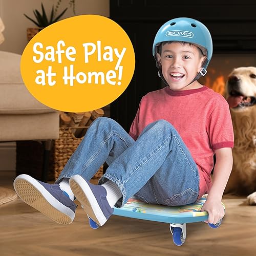 Miniatura 7 de GOMO Patinete para niños  Patinete de suelo con asas  Patinete de gimnasio sentado para interiores Heroboard  Divertido y seguro, paseo grande,