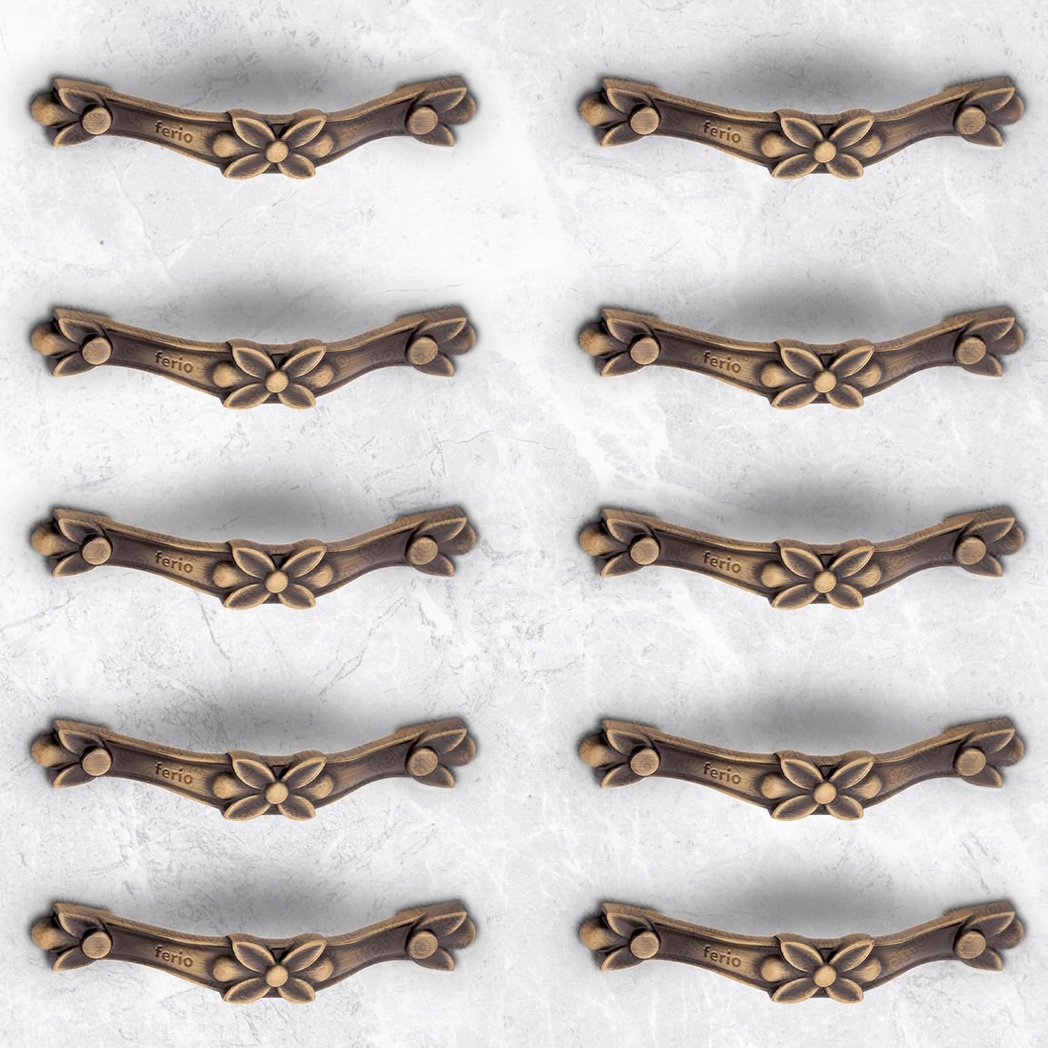 Ferio Heavy Zinc Bathroom Cabinet Handle Bridge/Push Bridge Small Handle Bathroom and Kitchen Cabinet Handle for Drawer (4 inch | Antique Brass | 10 pack of 10) Ferio Heavy Zinc Bathroom Cabinet Handle Bridge/Push Bridge Small Handle Bathroom and Kitchen Cabinet Handle for Drawer (4 inch | Antique Brass | 10 pack of 10)