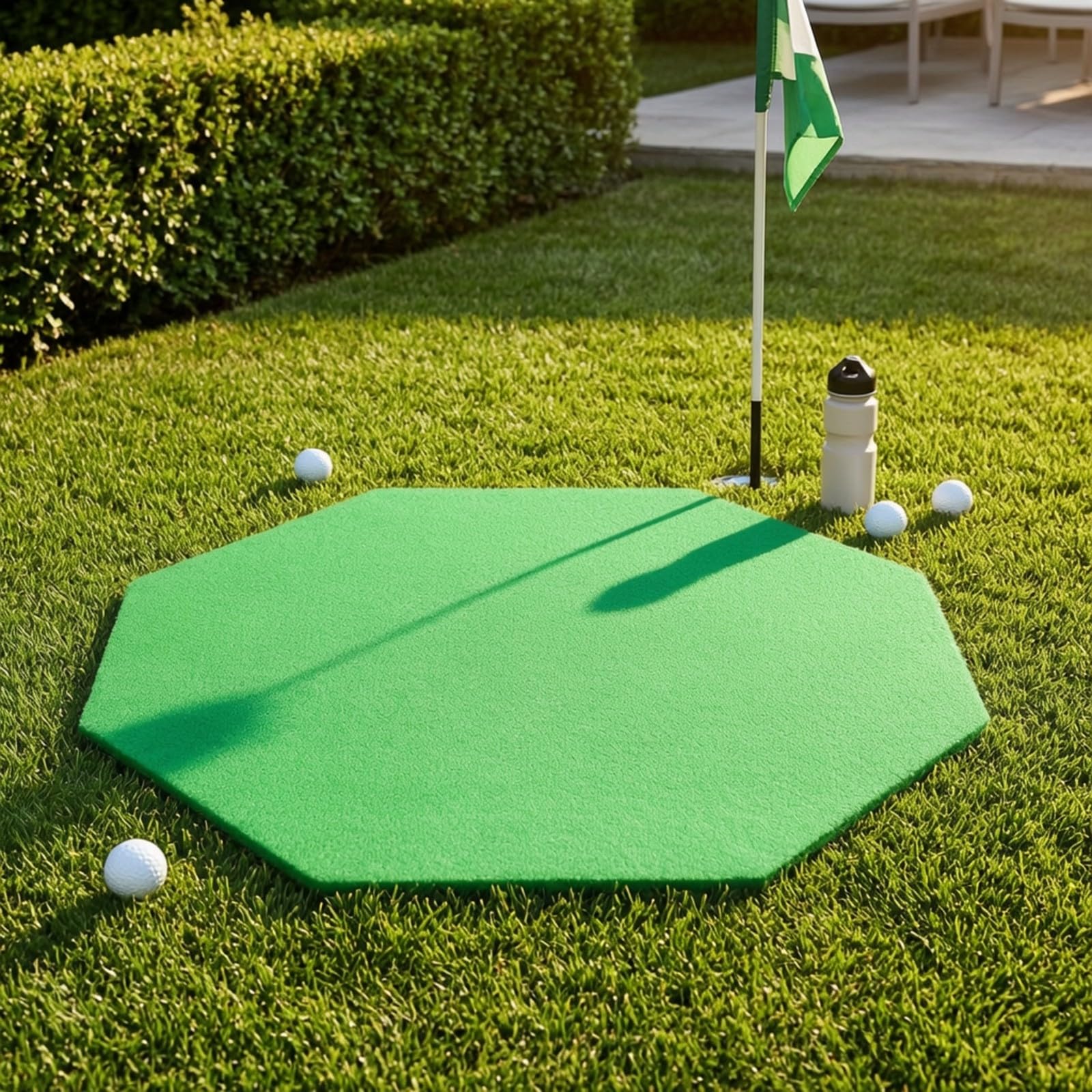 Achteckig Kunstrasenmatte für Golf | Golf-Abschlagmatte, Golfschlagmatte, für Zuhause, Garage, Golfer