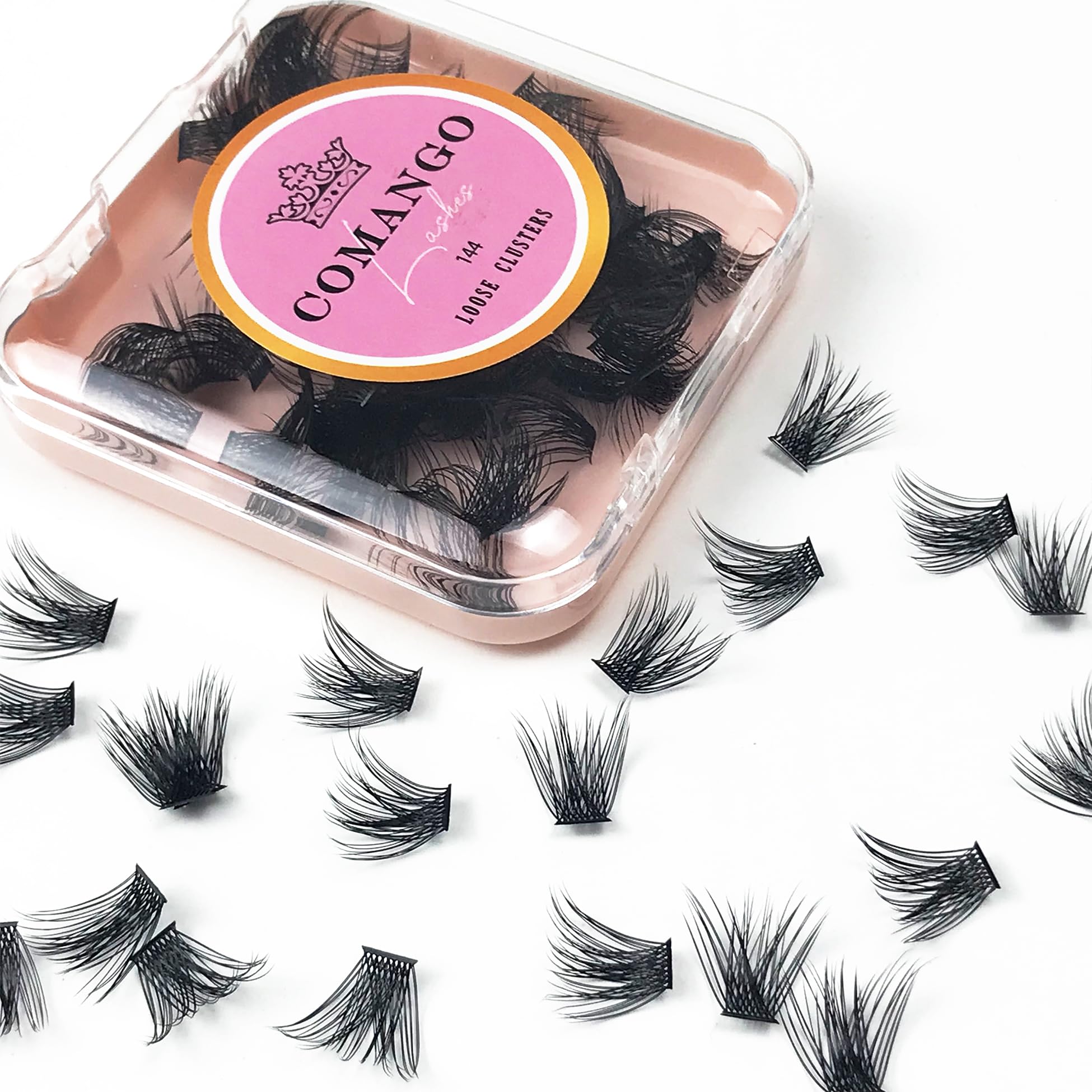 Luźne rzęsy C Curl 14 mm klaster rzęs DIY przedłużanie rzęs mega objętość pojedyncze rzęsy klaster rzęs 144 szt