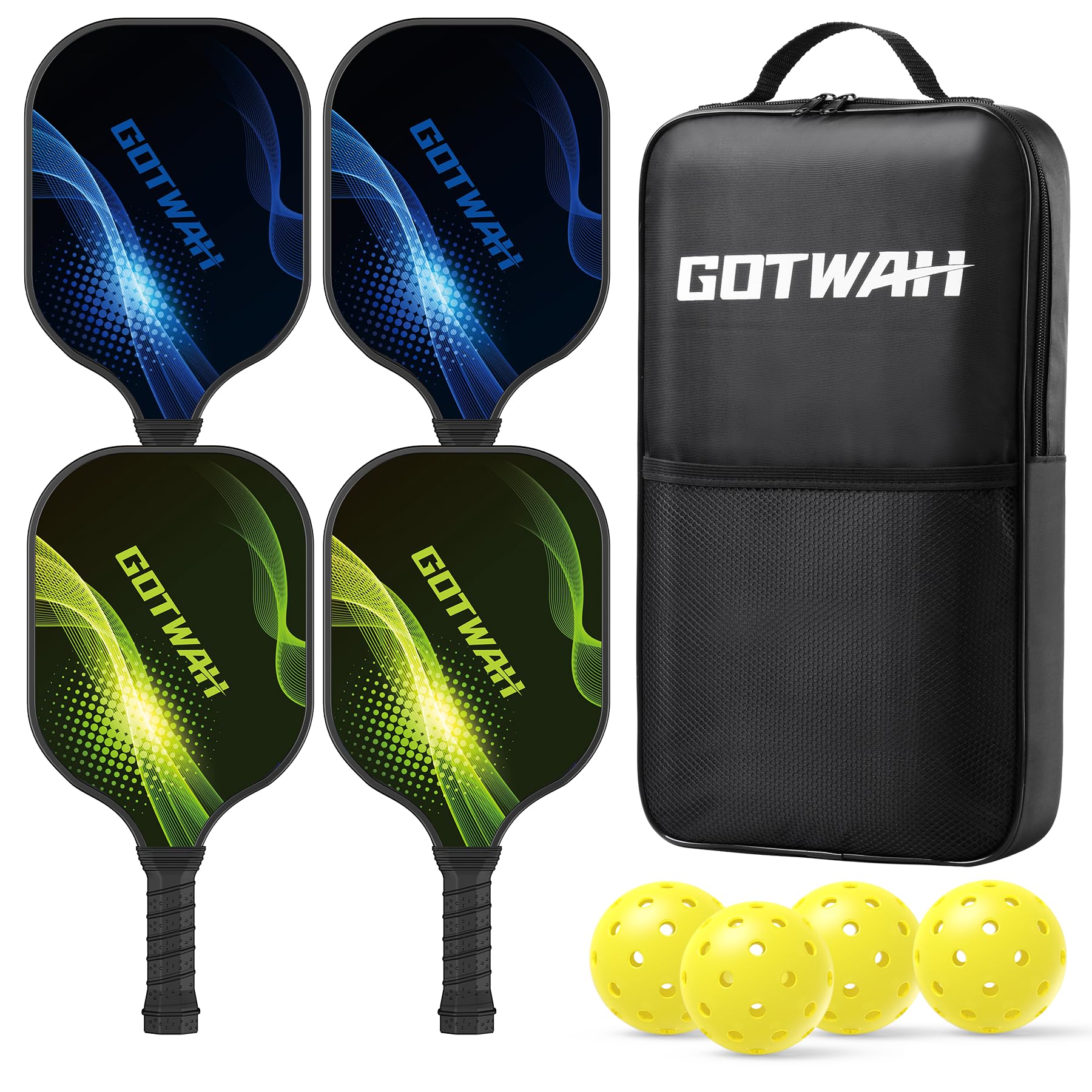 Lot de 4 Raquettes de Pickleball GOTWAH