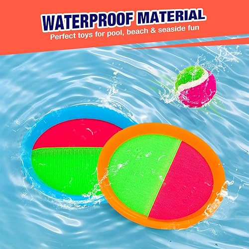 Miniatura 4 de Qrooper Juego de pelotas de lanzamiento y captura para niños juguetes de playa juegos de patio juguetes al aire libre para niños de 4 a 8 años