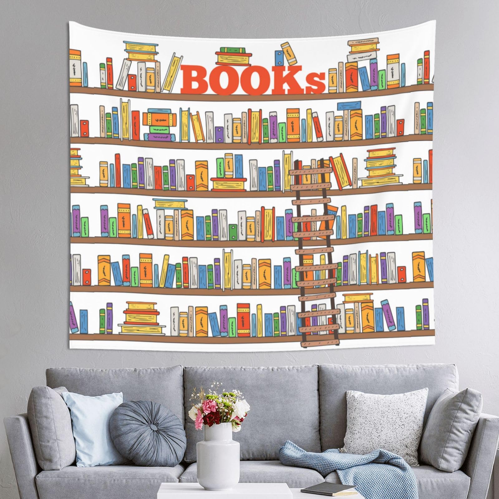 WKSGDSG Decoration Tapestry Wall Hanging For Bedroom, Funny Book, 152x130cm Dorm Decor, Lightweight Easy Hang Wall Art For Living Room, Aesthetic Tapestries For Outdoor, Ceiling, Doorway, Camping