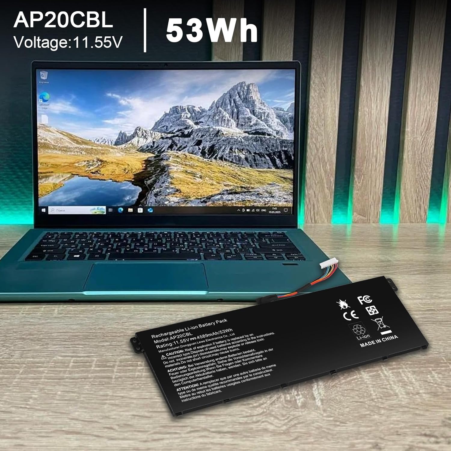 TREE.NB AP20CBL Laptop Battery Replacement for Acer Aspire 5 A515-45 A515-46 A515-45G Aspire 7 A715-43G Swift 3 SF314-43 SF314-511 Vero AV15-51 TravelMate Spin B3 B311RNA-32