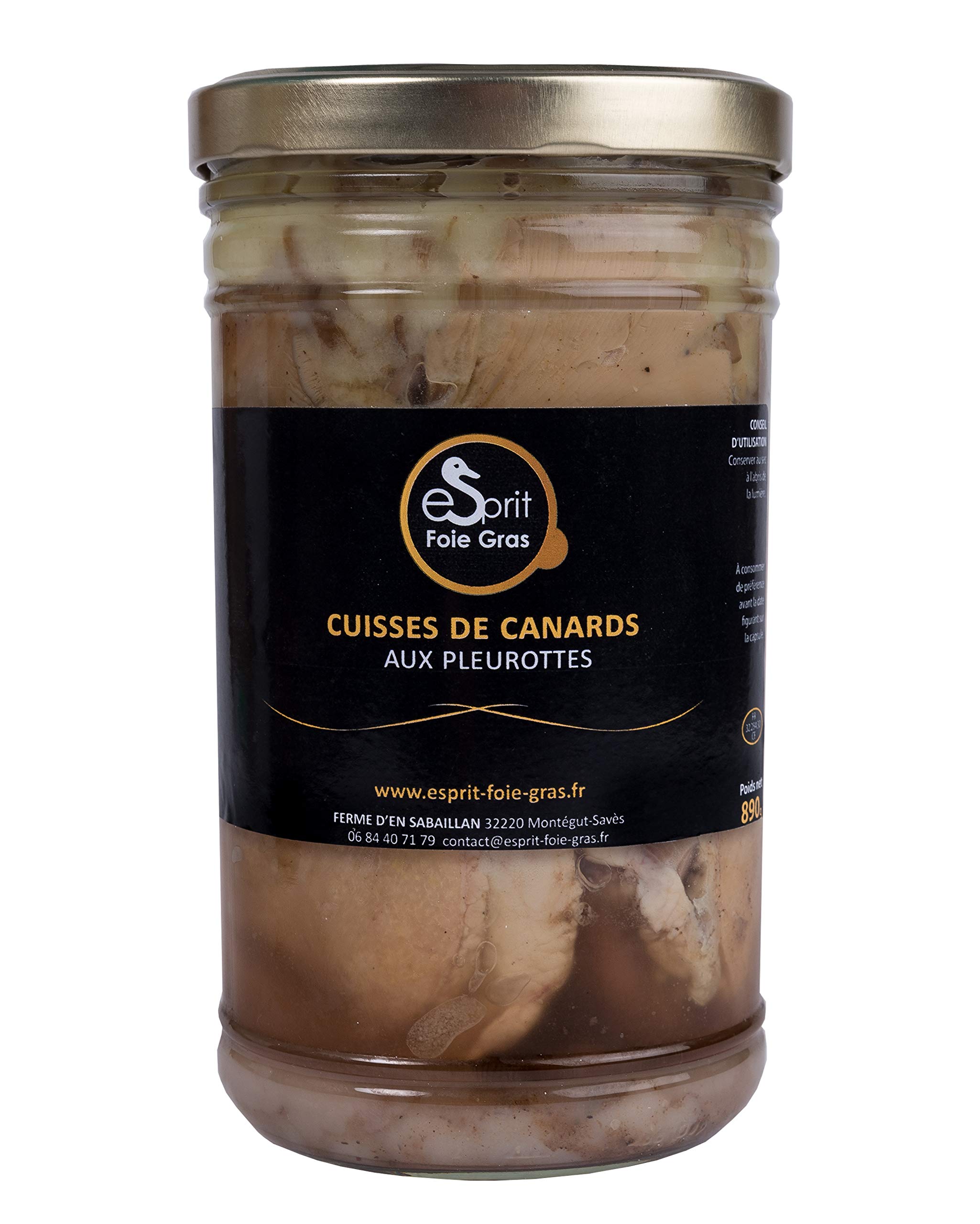 Esprit Foie Gras Cuisses de Canard aux Pleurotes, 890 g