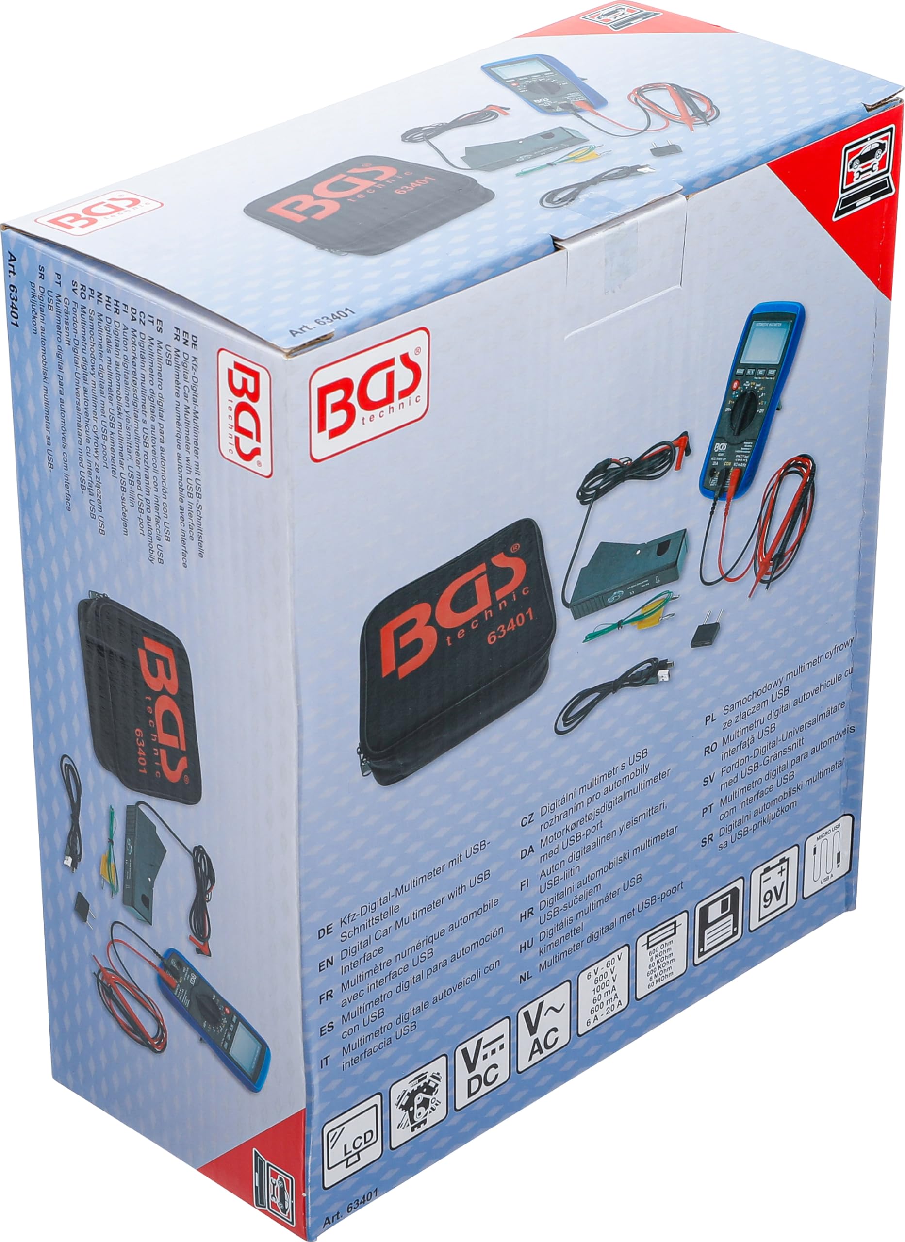BGS 63401 | Multímetro digital para automoción con USB