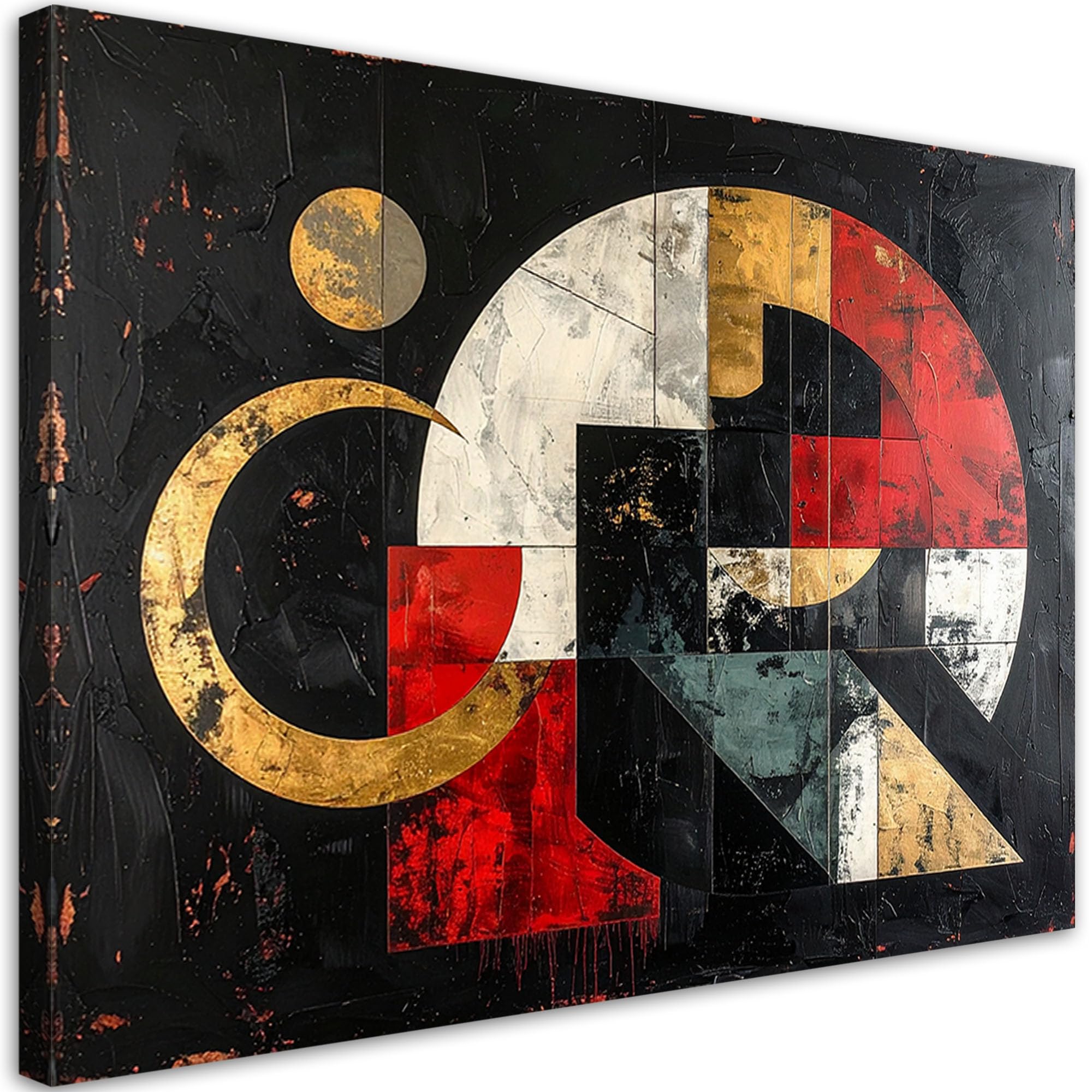 Feeby Bilder - Foto Geschenk - Geometrische Abstrakt - 120x80 1tlg - Leinwandbilder Wohnzimmer - Wandbild über dem Bett - Bild Schlafzimmer - Aesthetic Zimmer Deko - Modern Pictures