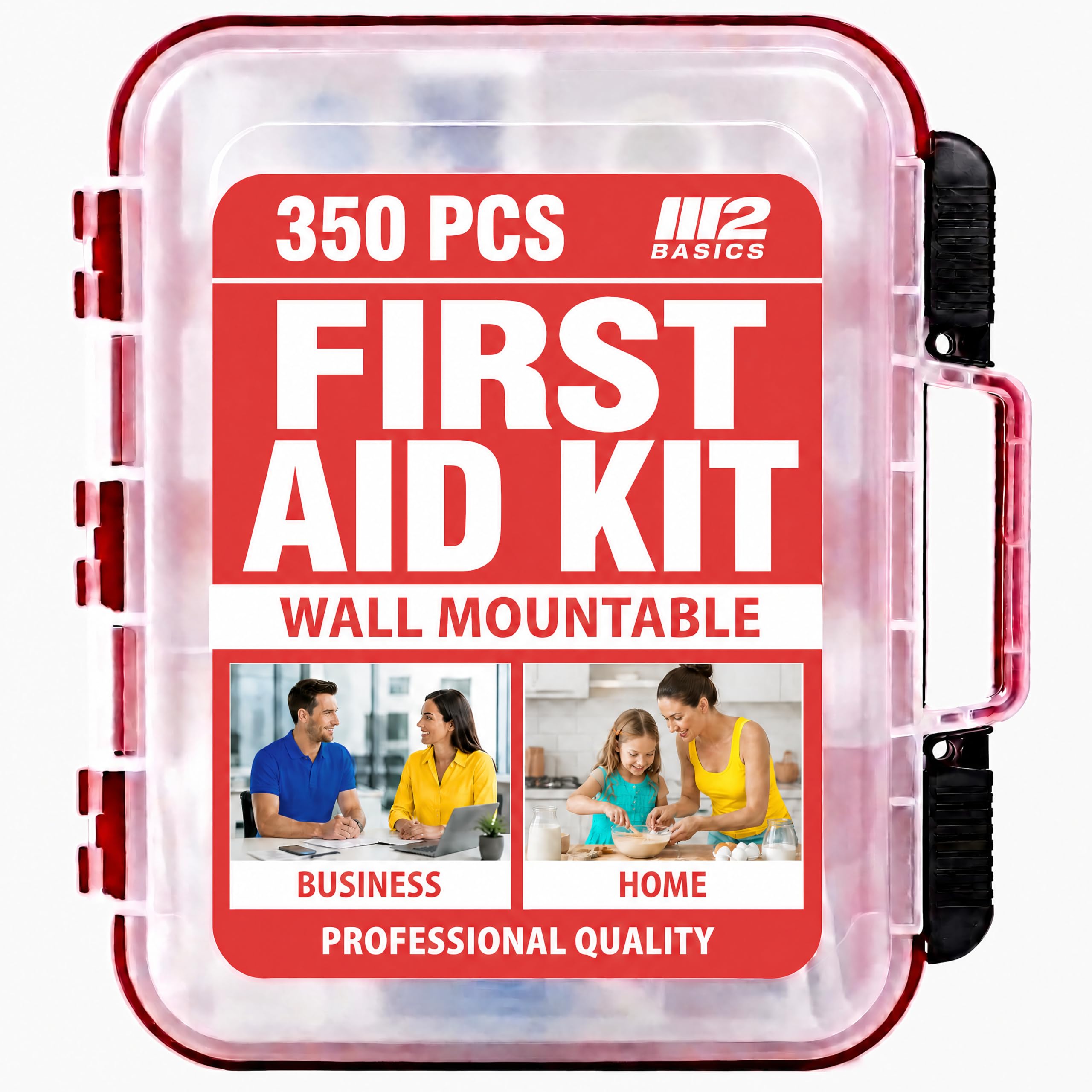 M2 BASICS 350 Piece Professional Wall-Mount First Aid Kit, Business, Home — Amazon image 9