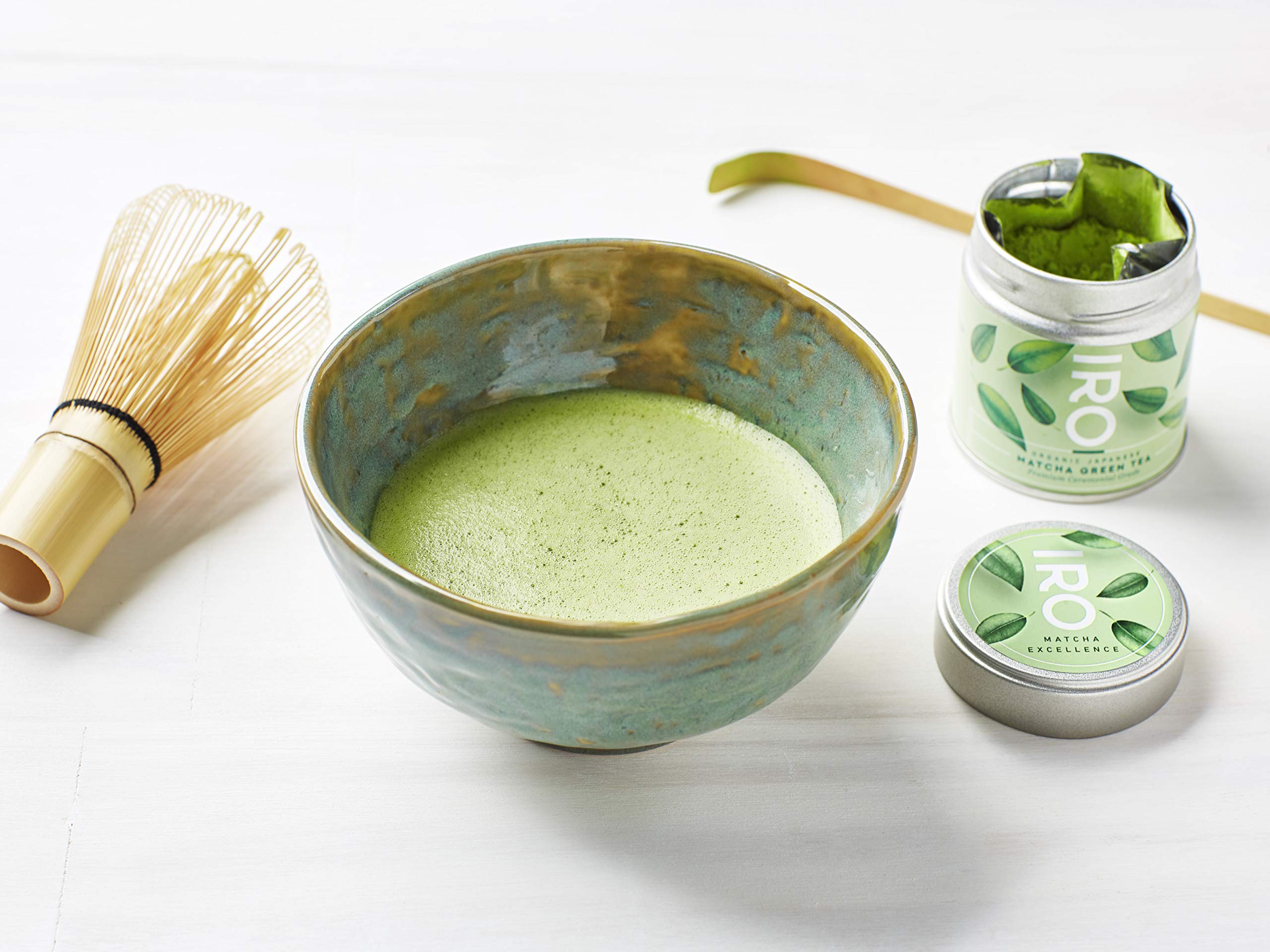 IRO Discovery Box Thé Matcha japonais premium BIO, coffret découverte rituel du thé Matcha, contient tout pour préparer le thé Matcha à la perfection