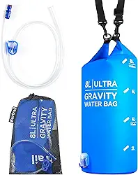 Burtrail Bolsa de água ultra gravitacional, compatível com filtro de água e sistema de filtragem de água, bolsa de filtro de água por gravidade para acampamento, caminhada, mochila, design portátil