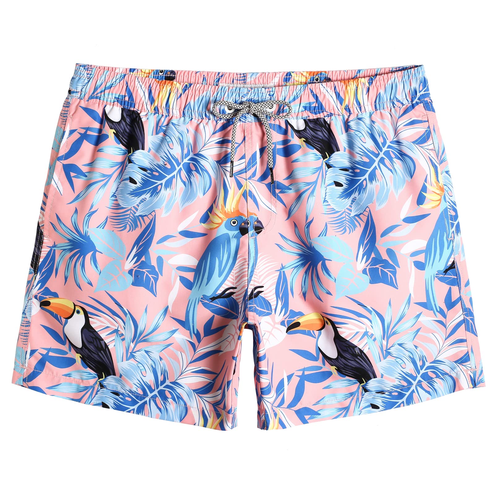 maamgic Mens Swim Trunks 5 Inch with Mesh Liner Breathable for Beach