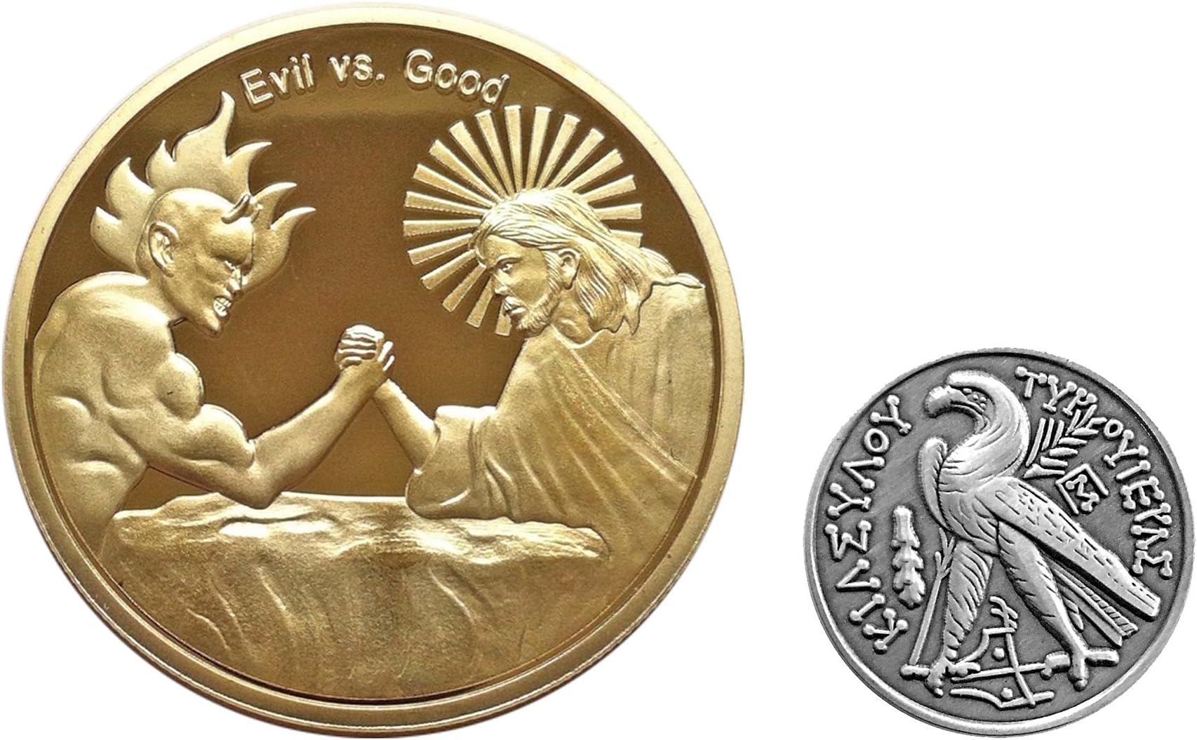 Thompson Emporium Good vs Evil Sobriety Recovery Challenge Coins Set