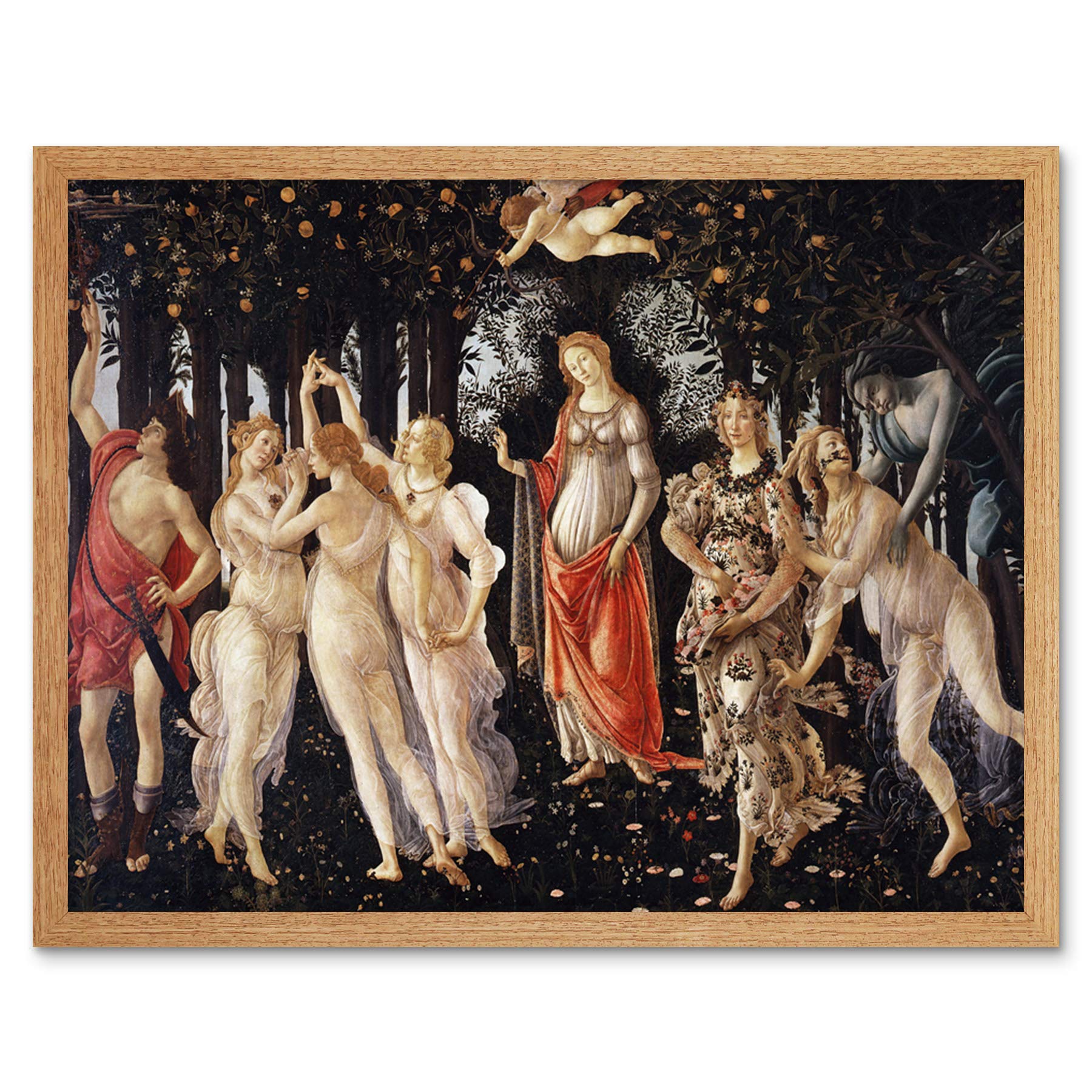 Sandro Botticelli La Primavera Art Print Framed Poster Wall Decor 12x16 inch