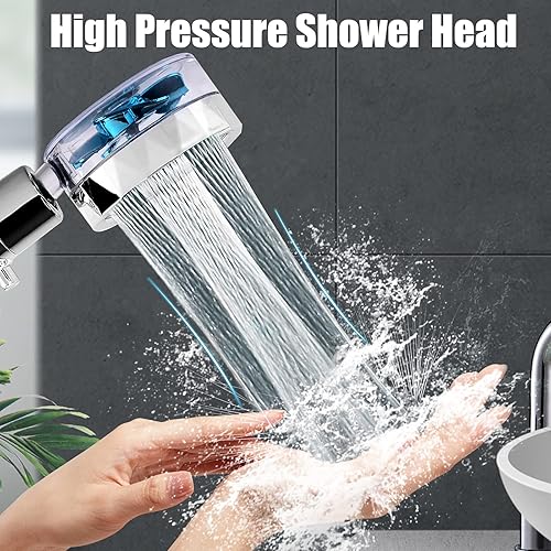 Miniatura 4 de Turbo Hydro Jet Shower Head, 360 Turbo Propeller Head Hydro High Jet Pressure Shower Jet Head - Vortex Shower Head Fan High Pressure with Fan Filter