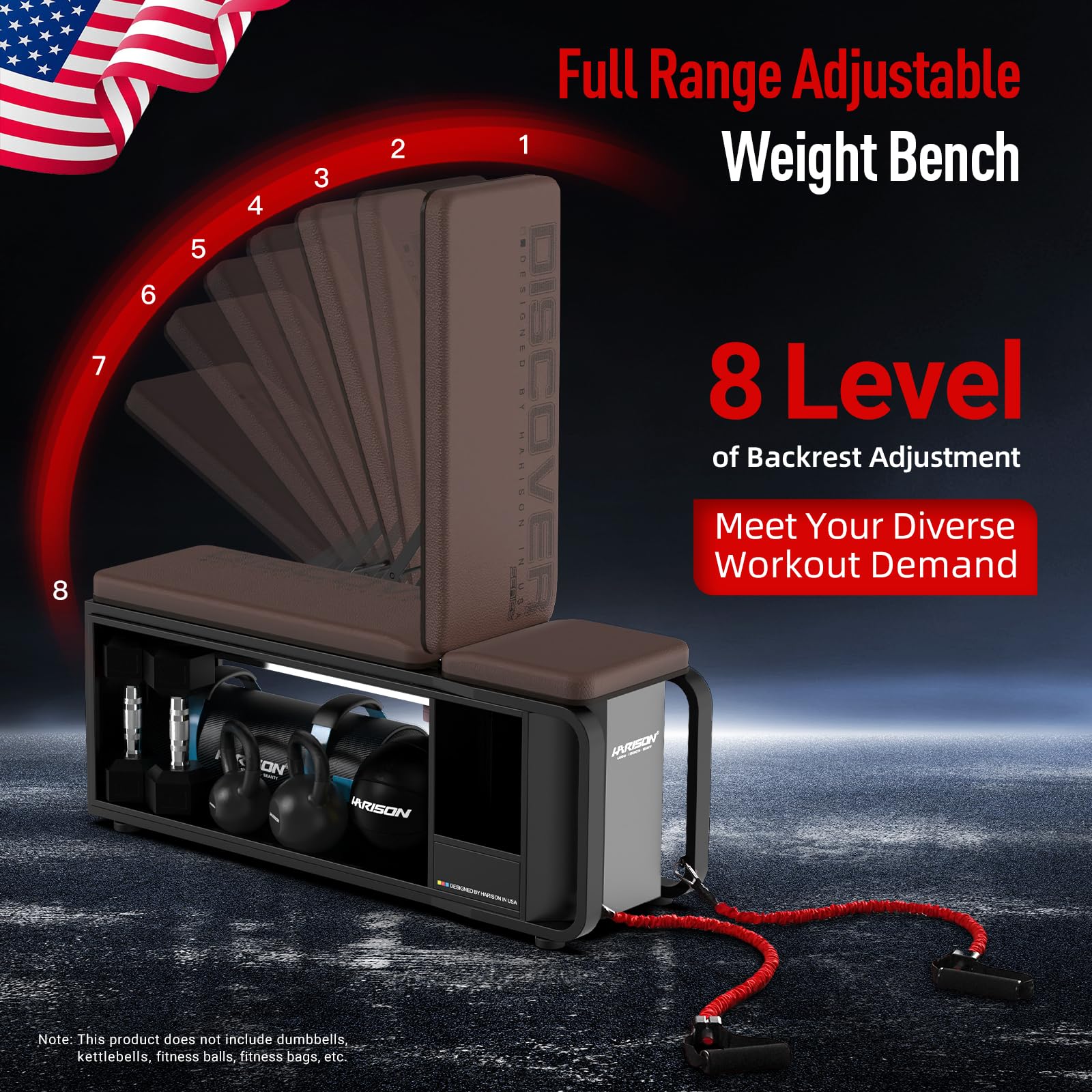 Adjustable Weight Bench, Bench1000 MAX Heavy Duty Workout Bench Press with Leg Extension and Preacher Pad for Home Gym Strength Training, Flat Incline Decline Sit Up Bench (610)