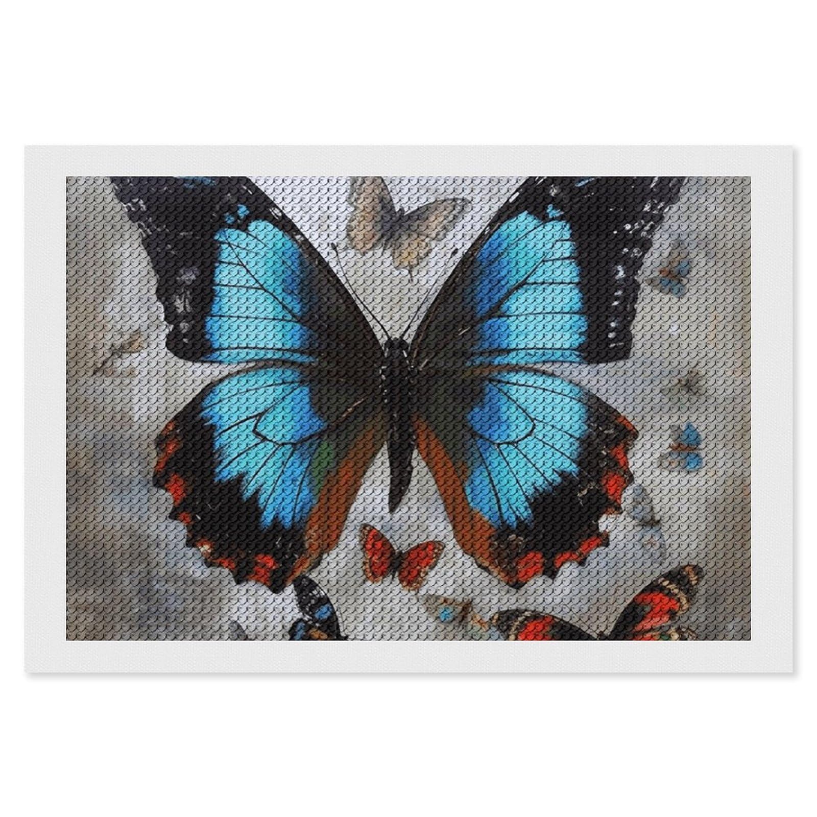 NONHAI Diamond Painting Kits for Adults - DIY Diamond Art Kits for Beginners - Full 5D Paint Drill Diamond Dots Paintings- Butterfly Diamonds Pictures Gem Art and Craft Wall Decor 8"x12"