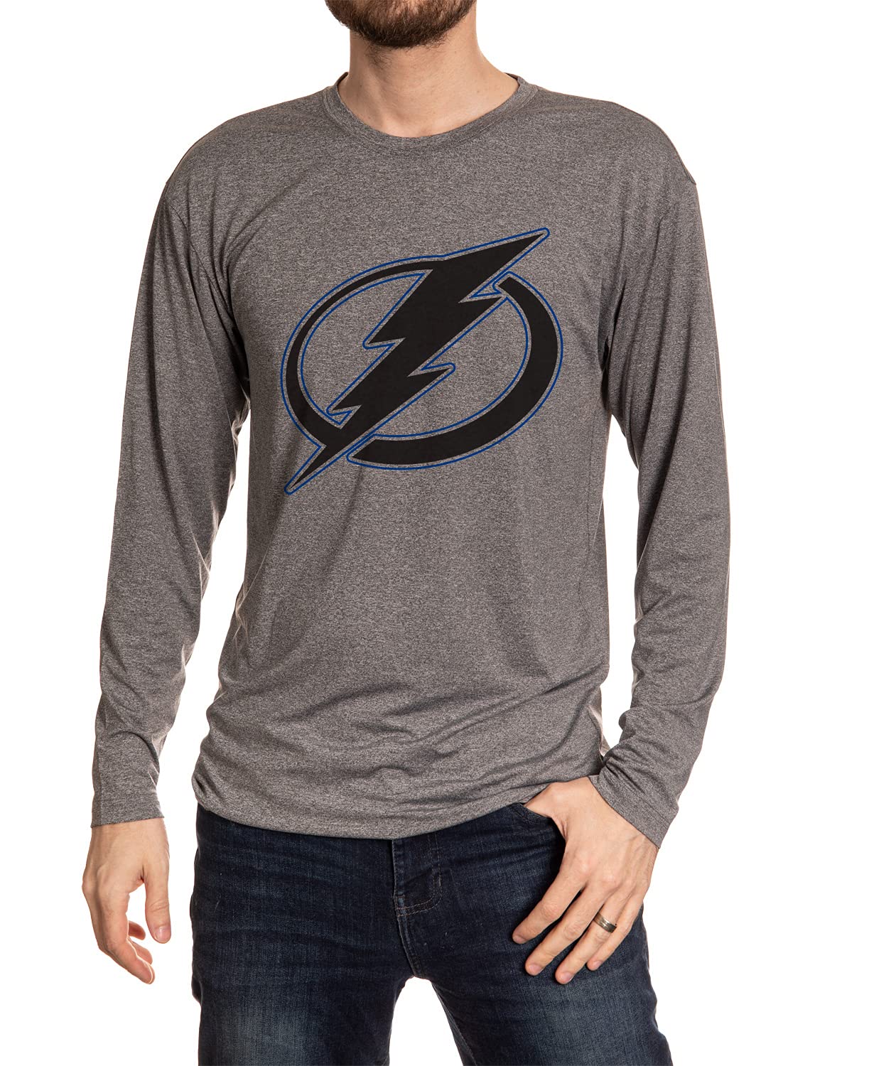 NHL Mens Performance Rash Guard Base Layer Long Sleeve Shirt