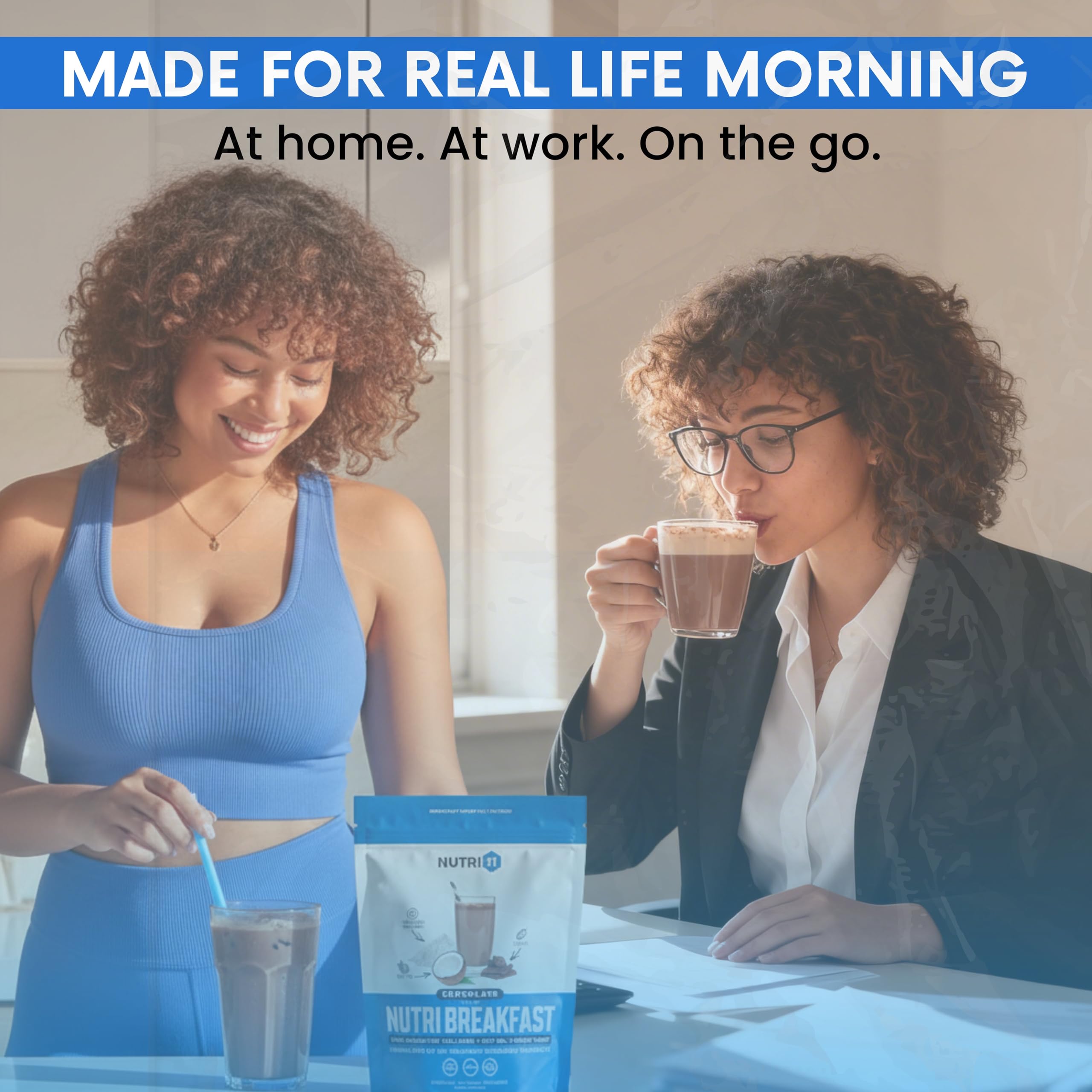 NutriBreakfast by Nutrillermo/Keto Protein Collagen Powder with MCT Oil/MCT Oil Powder/Keto Collagen Peptides with Grass-Fed Bovine Collagen Type I & III (15.9, Chocolate)