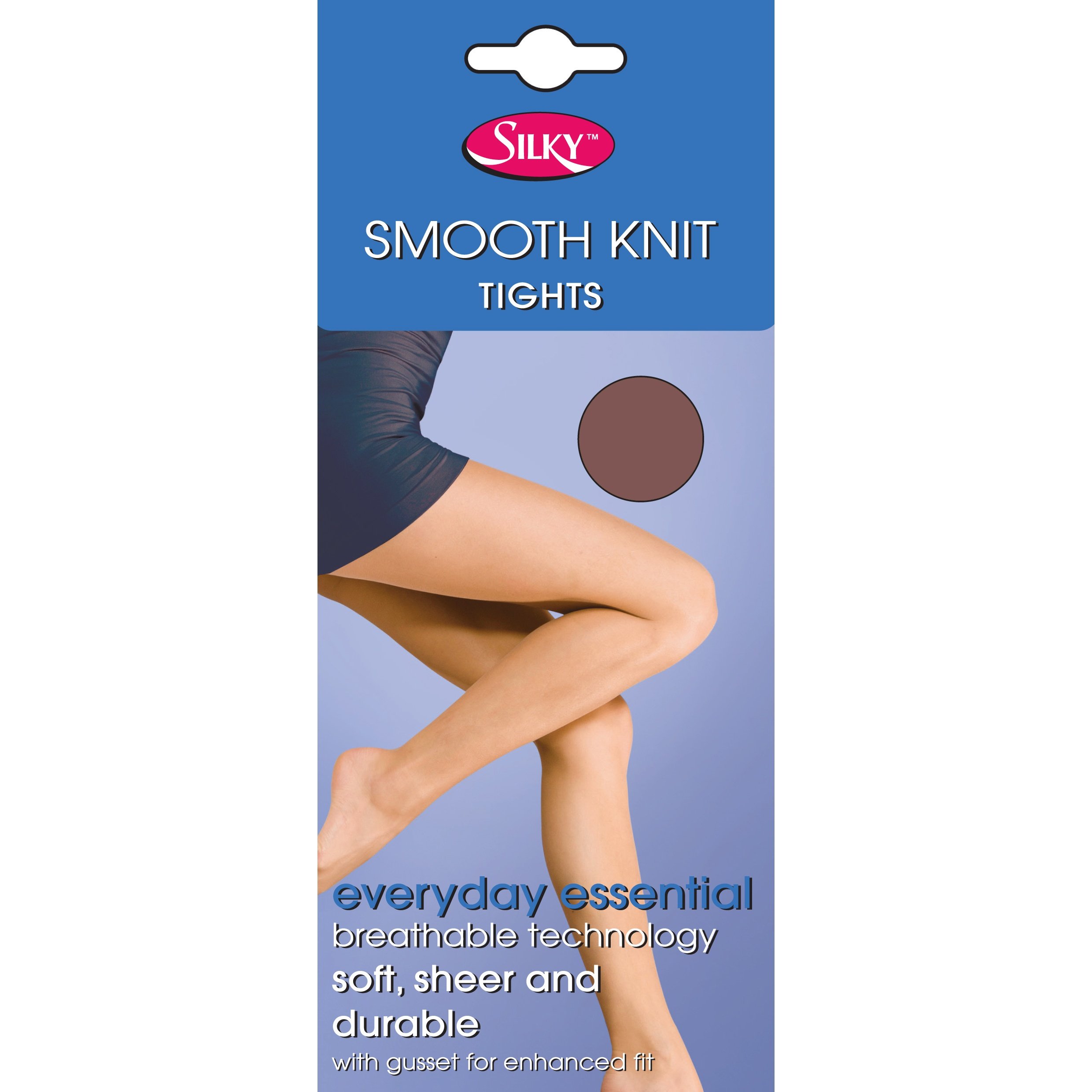 Silky Womens/Ladies Smooth Knit Tights (1 Pairs) (Medium (36”-42”)) (Chiffon)