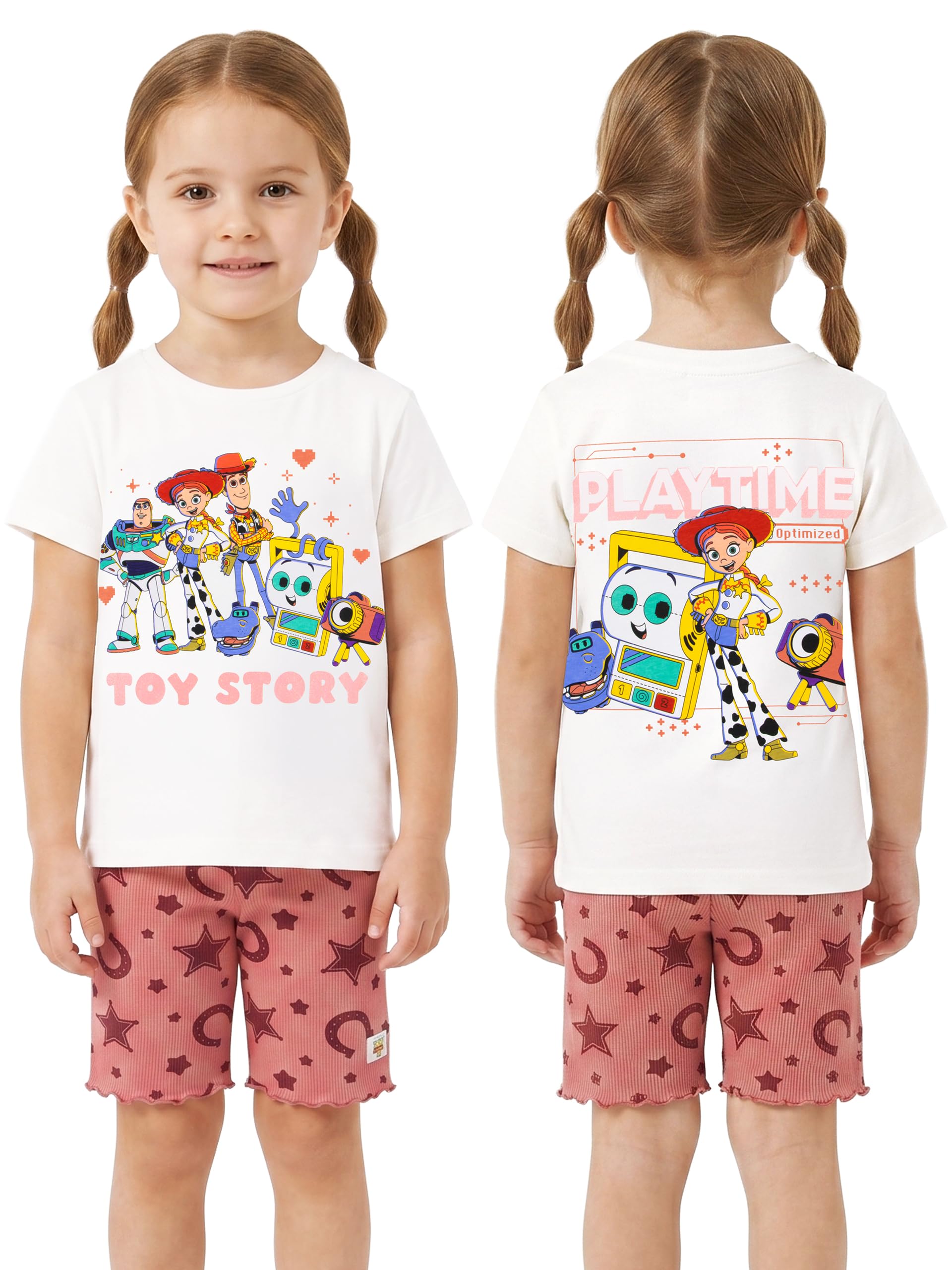 Disney Toy Story Camiseta Y Pantalones Cortos Niña, Camiseta Niña Y Pantalones Corto Buzz Lightyear, Woody