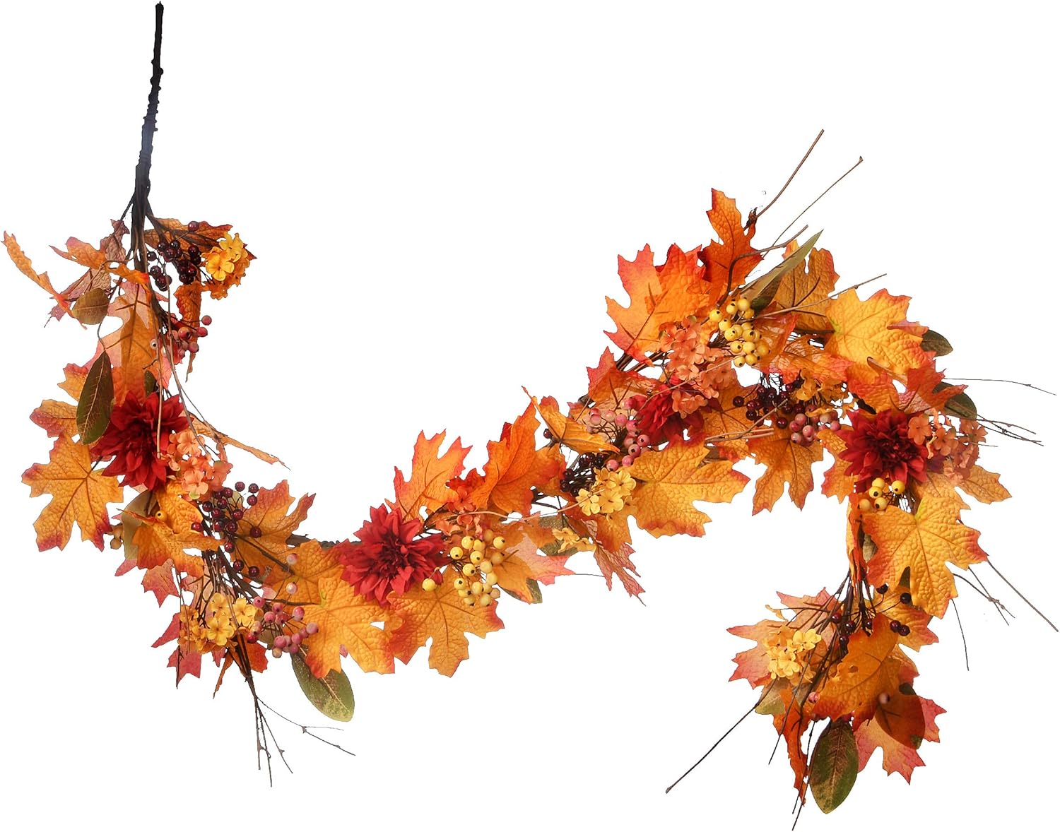 Amazon.co.jp National Tree Company 60インチ 収穫メープルリーフガーランド オレンジ おもちゃ