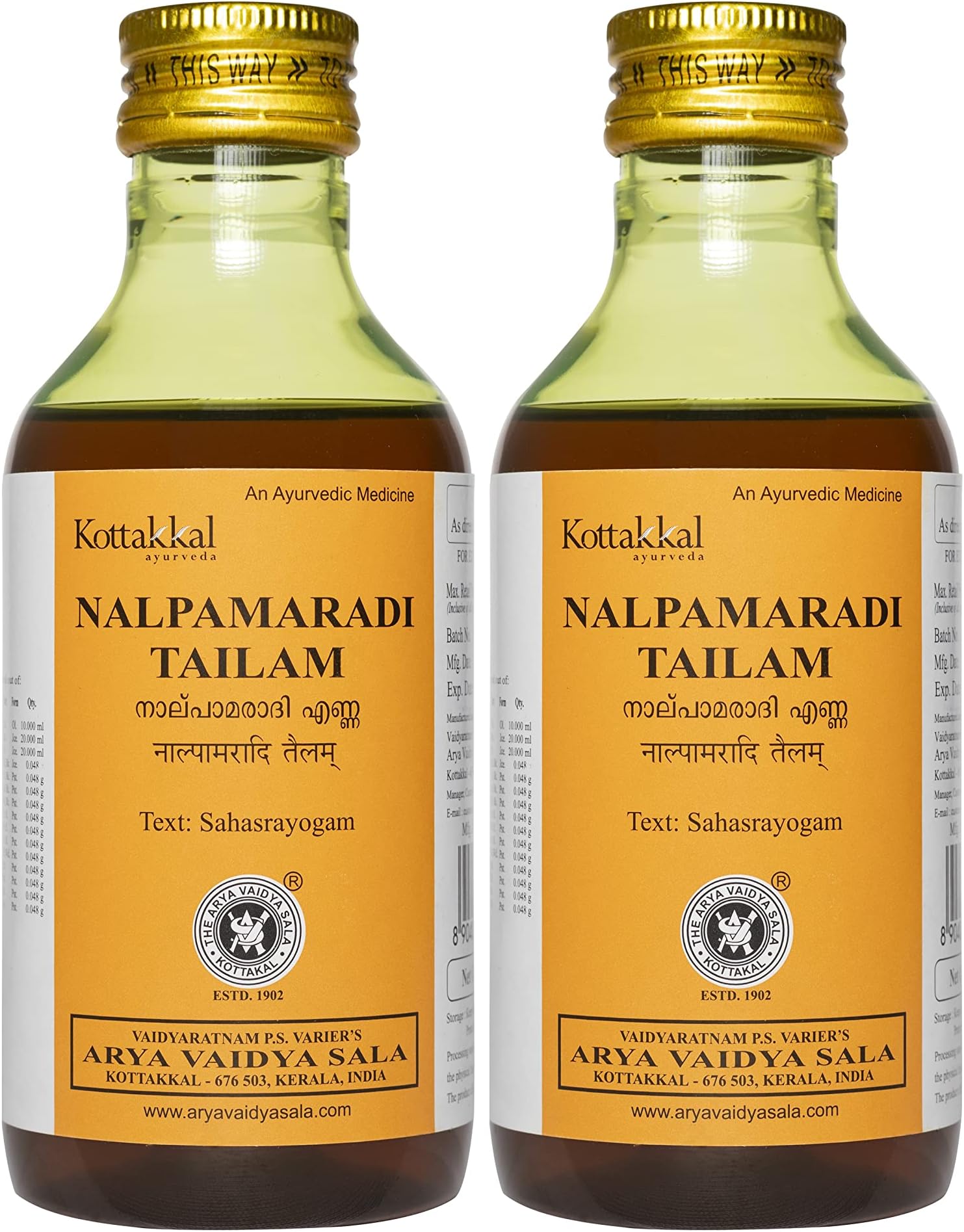 Nalpamaradi Tailam - Oil, 200 Ml, For Hair & Skin (Pack Of 1)