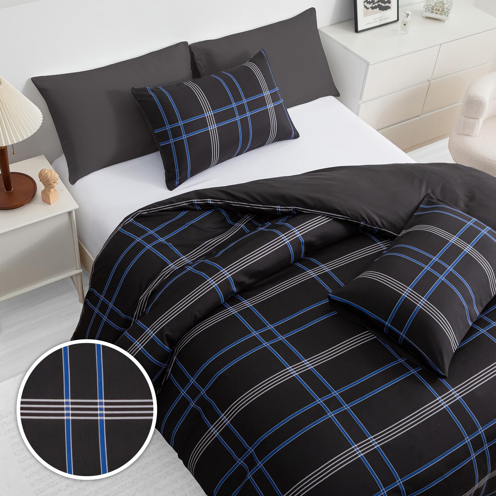 Pamposh Single Duvet Cover Set, Brushed Microfiber Duvet Cover Single - Image 3
