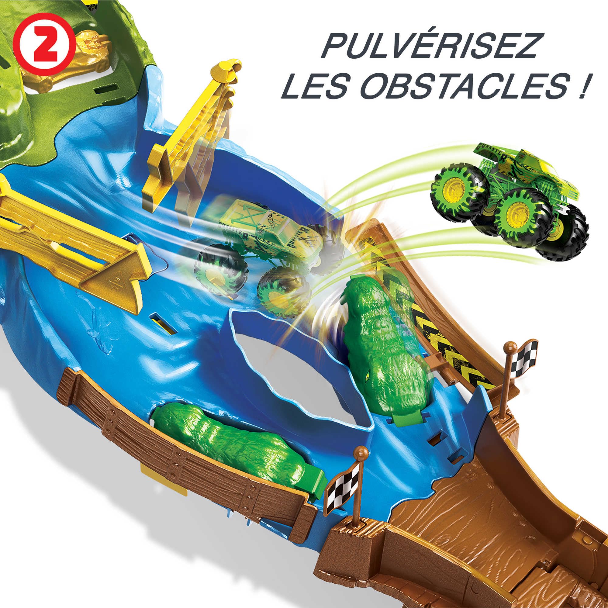 Hot Wheels Monster Trucks Coffret Course Démolition