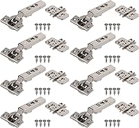 Blum CLIP top BLUMOTION Soft Close Hinge Kit (4-Pack): 110° Full Overlay Euro Hinges for Frameless Cabinets