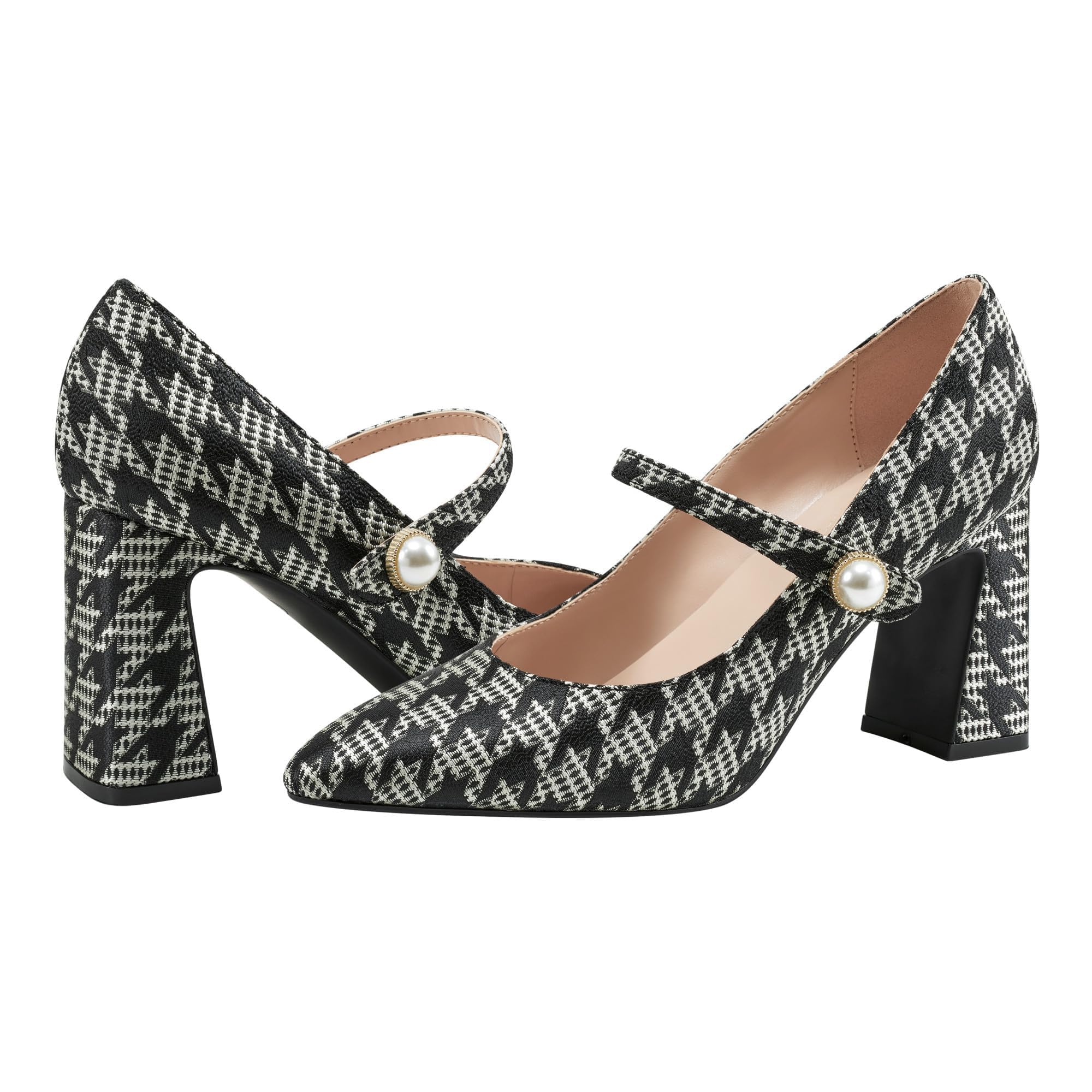 Bandolino Women's Kirsten Pump, Black/White Houndstooth, 5 UK