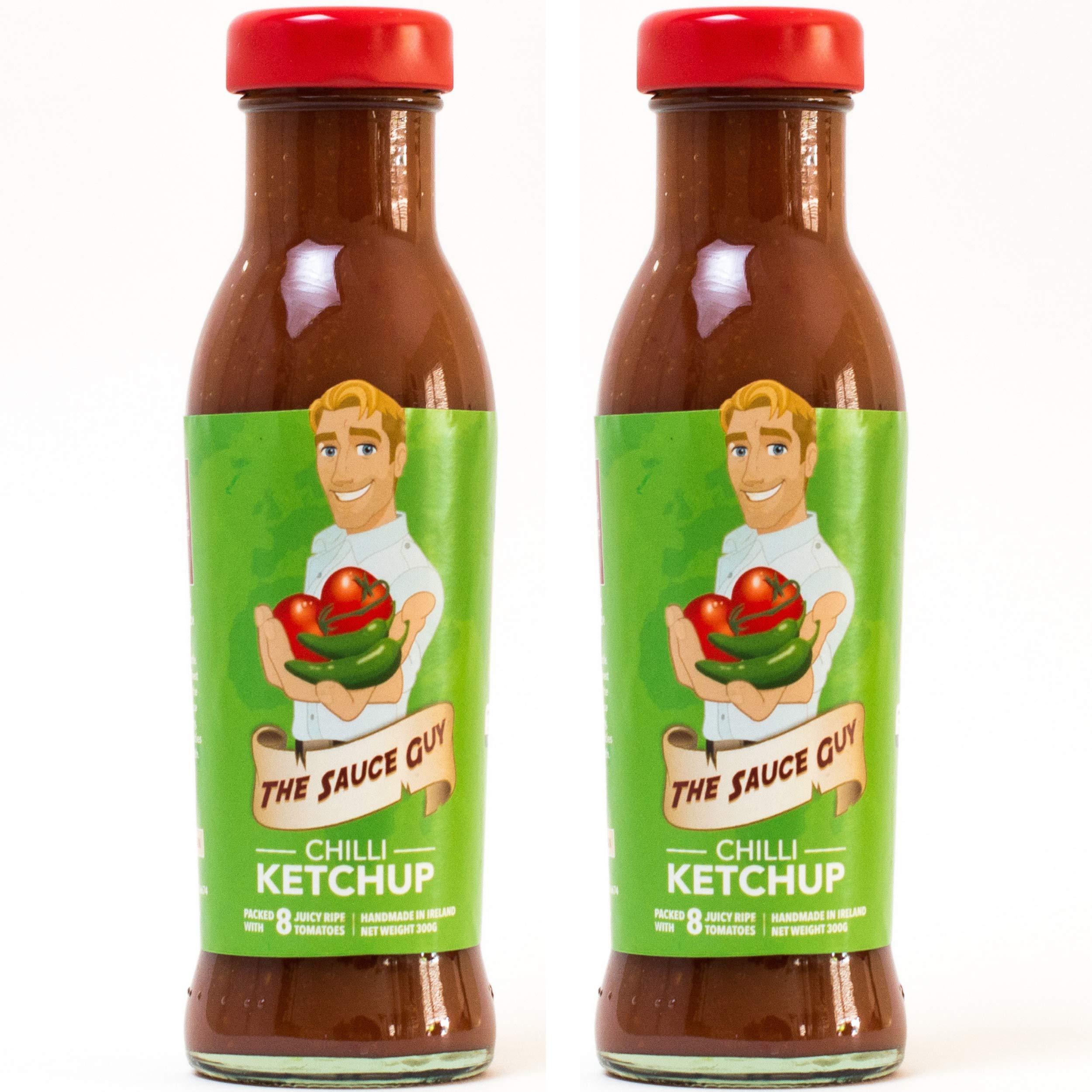 Buy The Sauce Guy Chilli Ketchup Bottles 2 x 300g Spicy, Sugar Free
