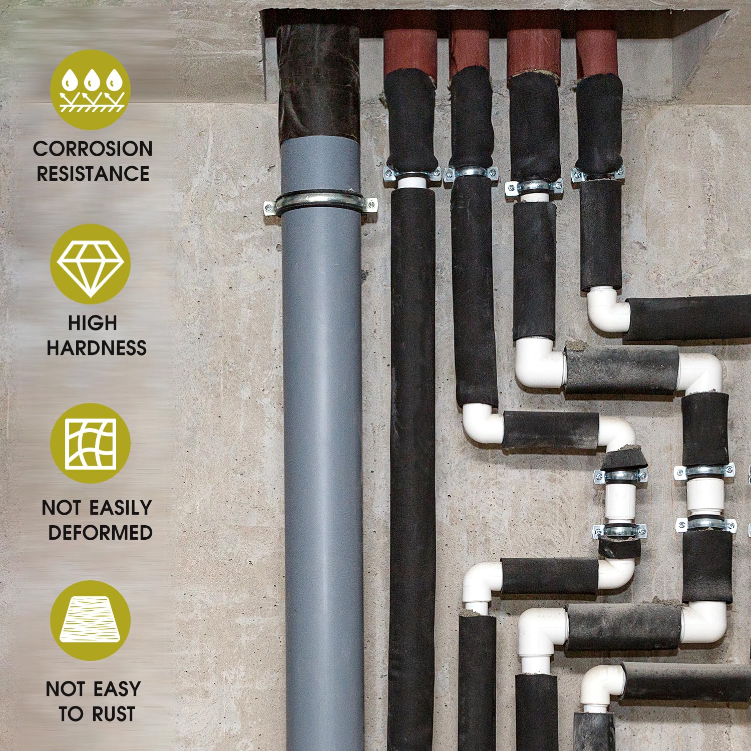 Edelstahl 304 Rohrschellen 38mm 12er Pack - U-Schellen Rostfrei Für Rohrleitungen